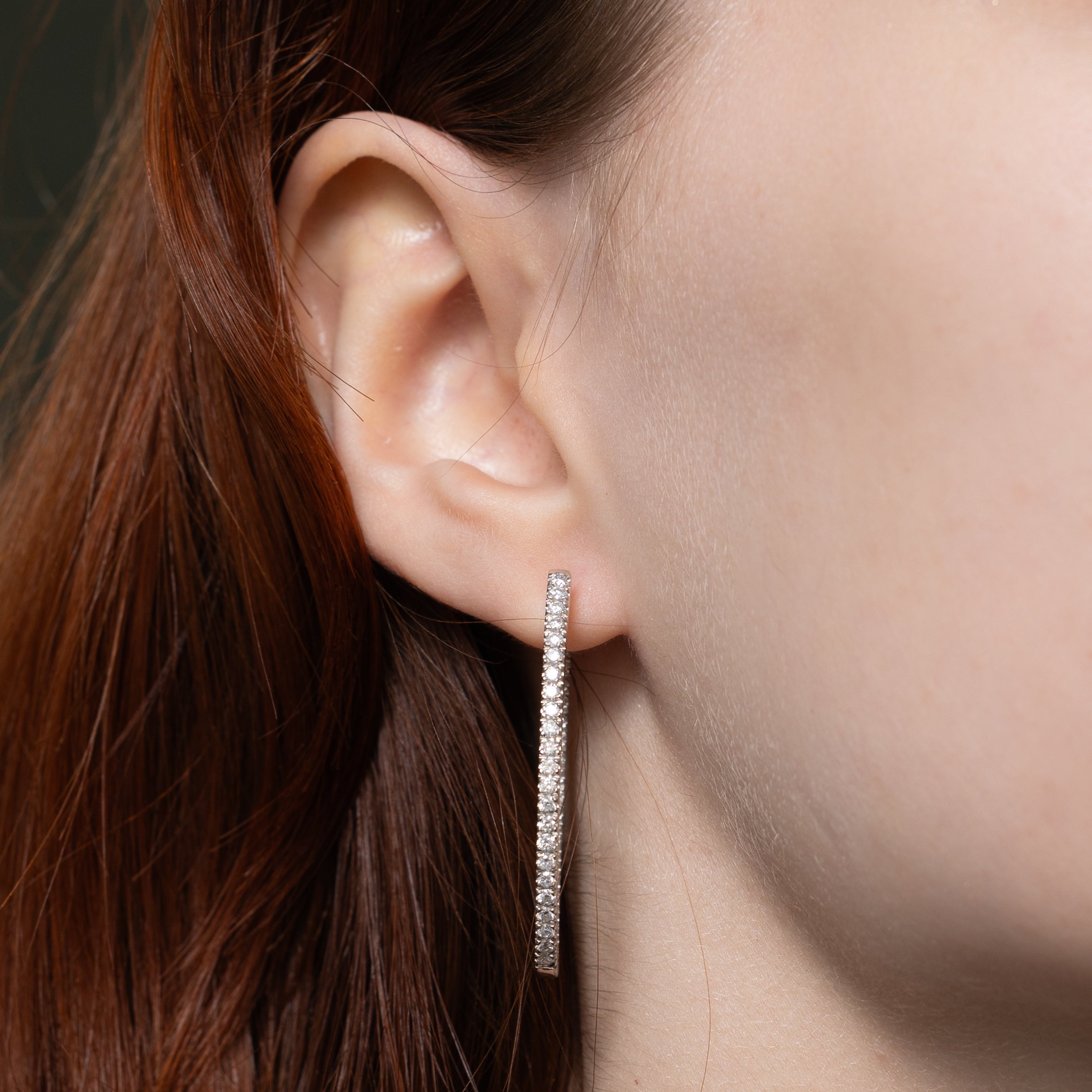 Eternity Diamond Hoop Earrings | 1.72ctw