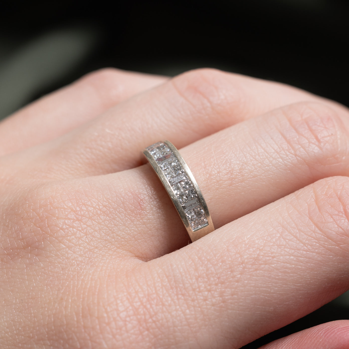 Mix Cut Semi Eternity Diamond Band | 0.8ctw | SZ 6.5 |