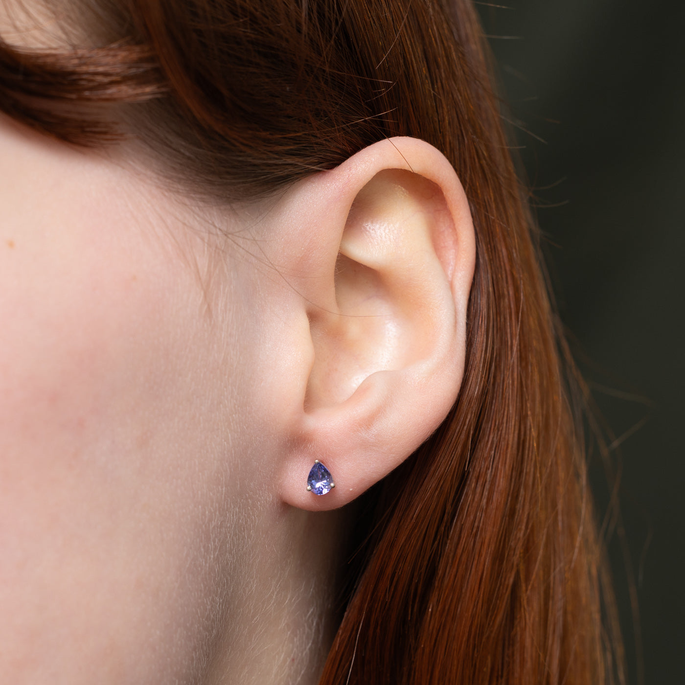 Pear Cut Tanzanite Stud Earrings | 0.78ctw