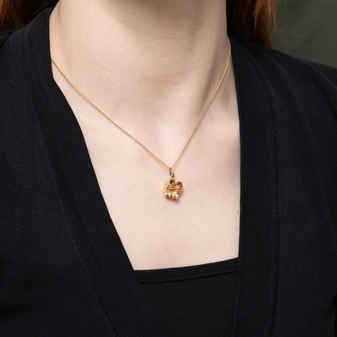 Pearl Baby Shoes Charm