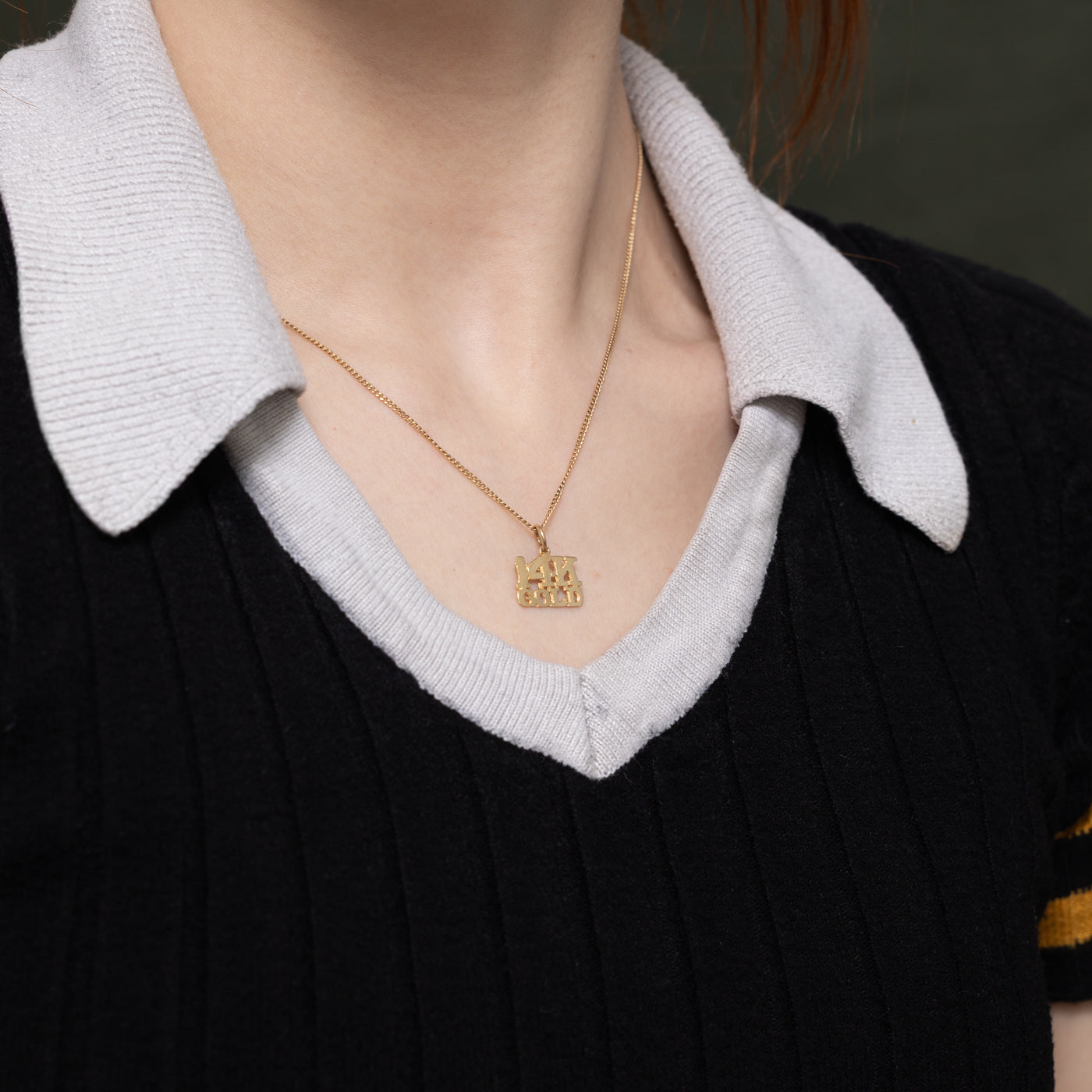 14k Yellow Gold "14k Gold" Charm