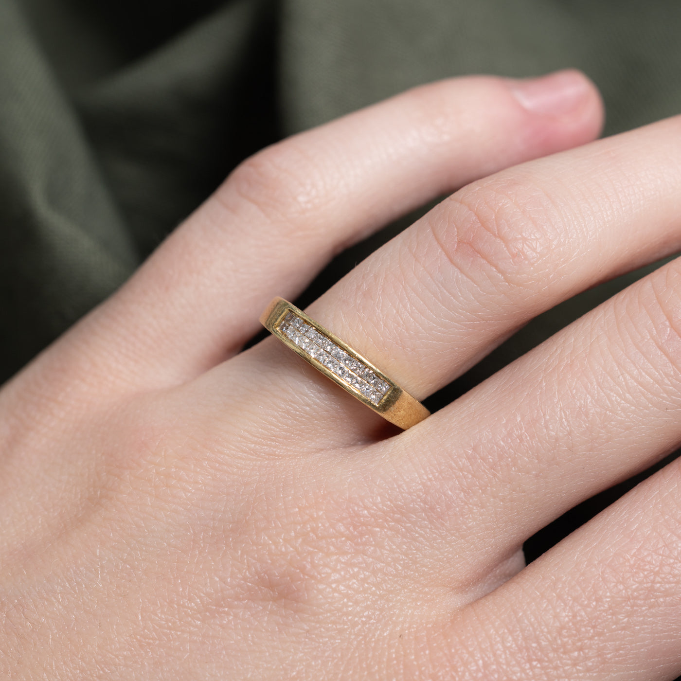 Double Row Princess Cut Diamond Band | 0.24ctw | SZ 5.5 |