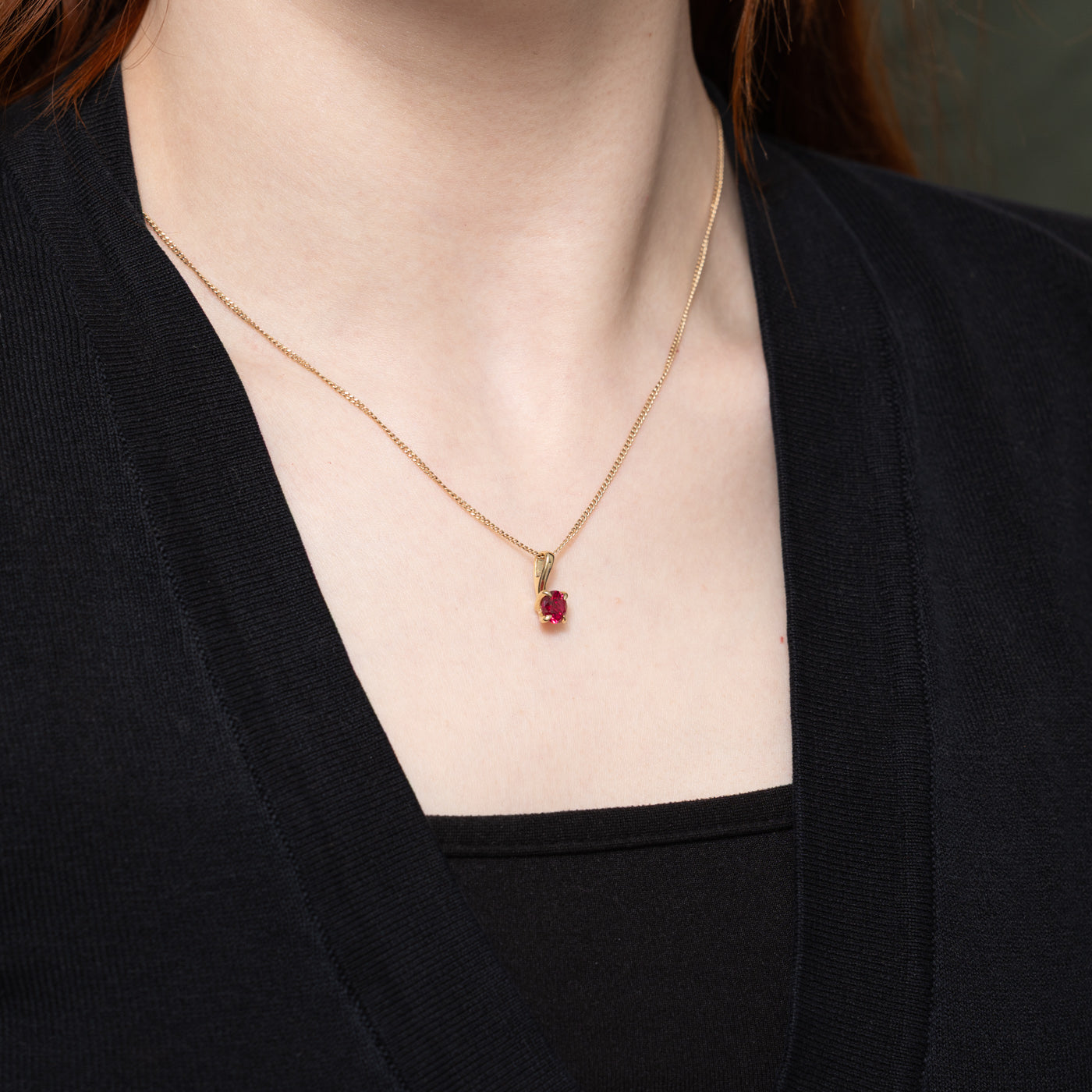 Synthetic Ruby Pendant