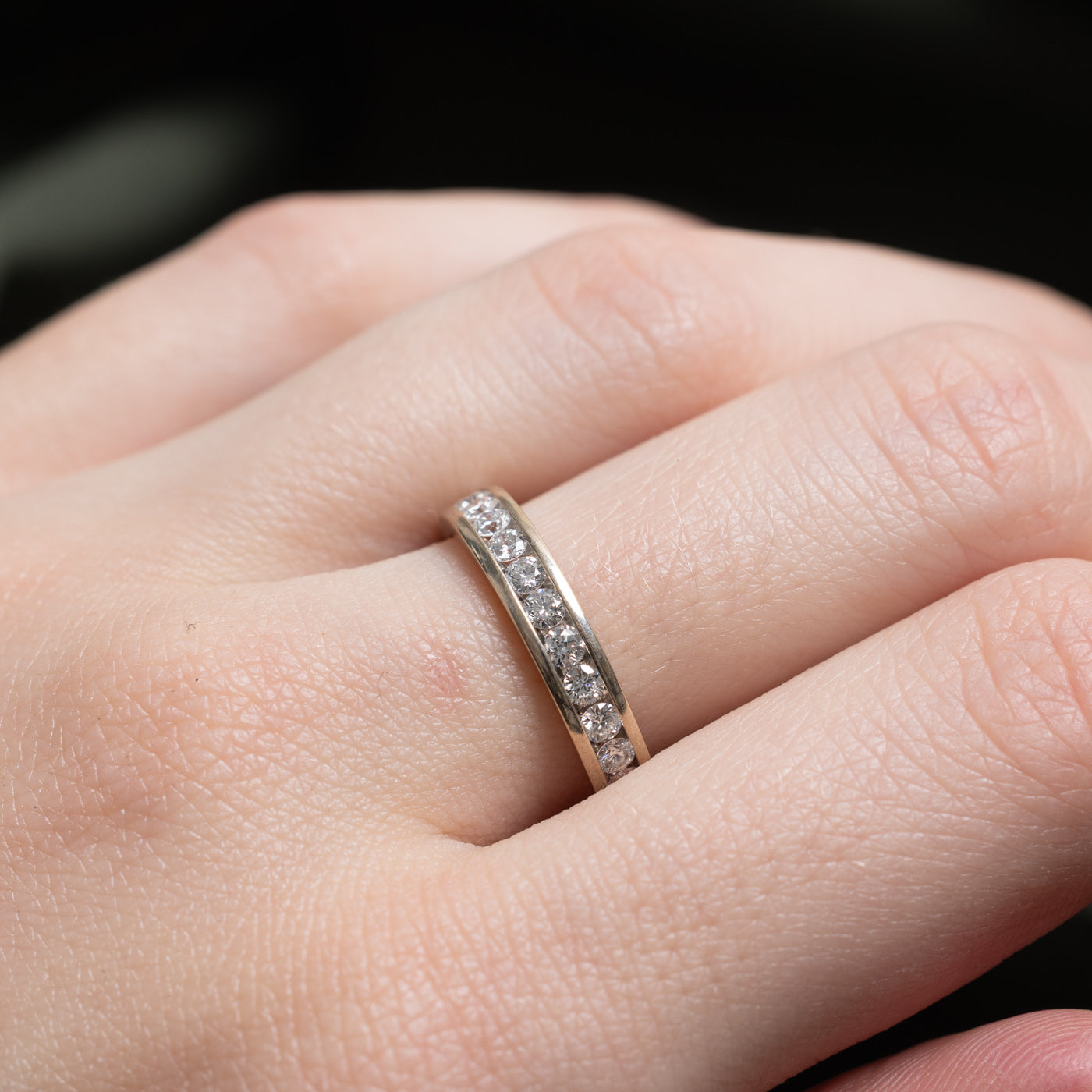 Channel Set Semi Eternity Diamond Band | 0.6ctw | SZ 6.5 |