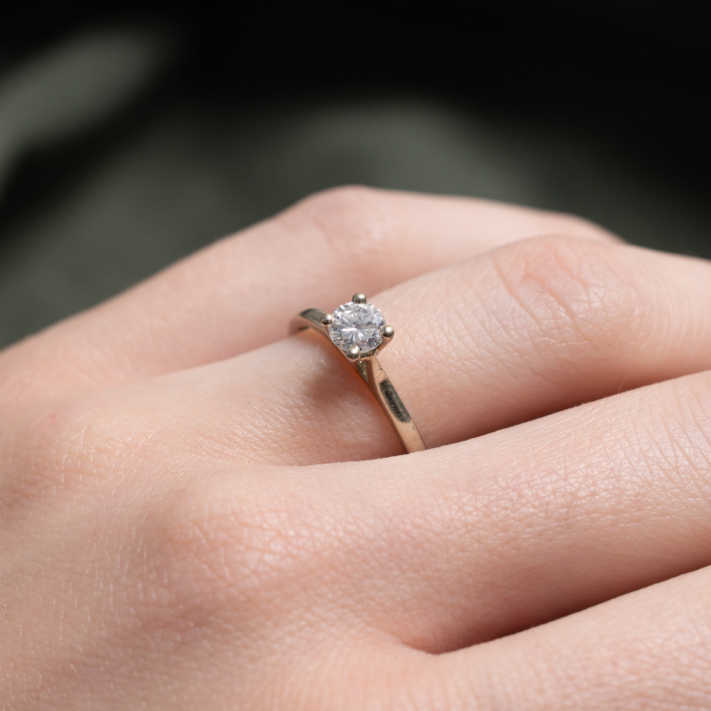'Birks' High Set Solitaire Diamond Ring | 0.39ct | SZ 6.0 |
