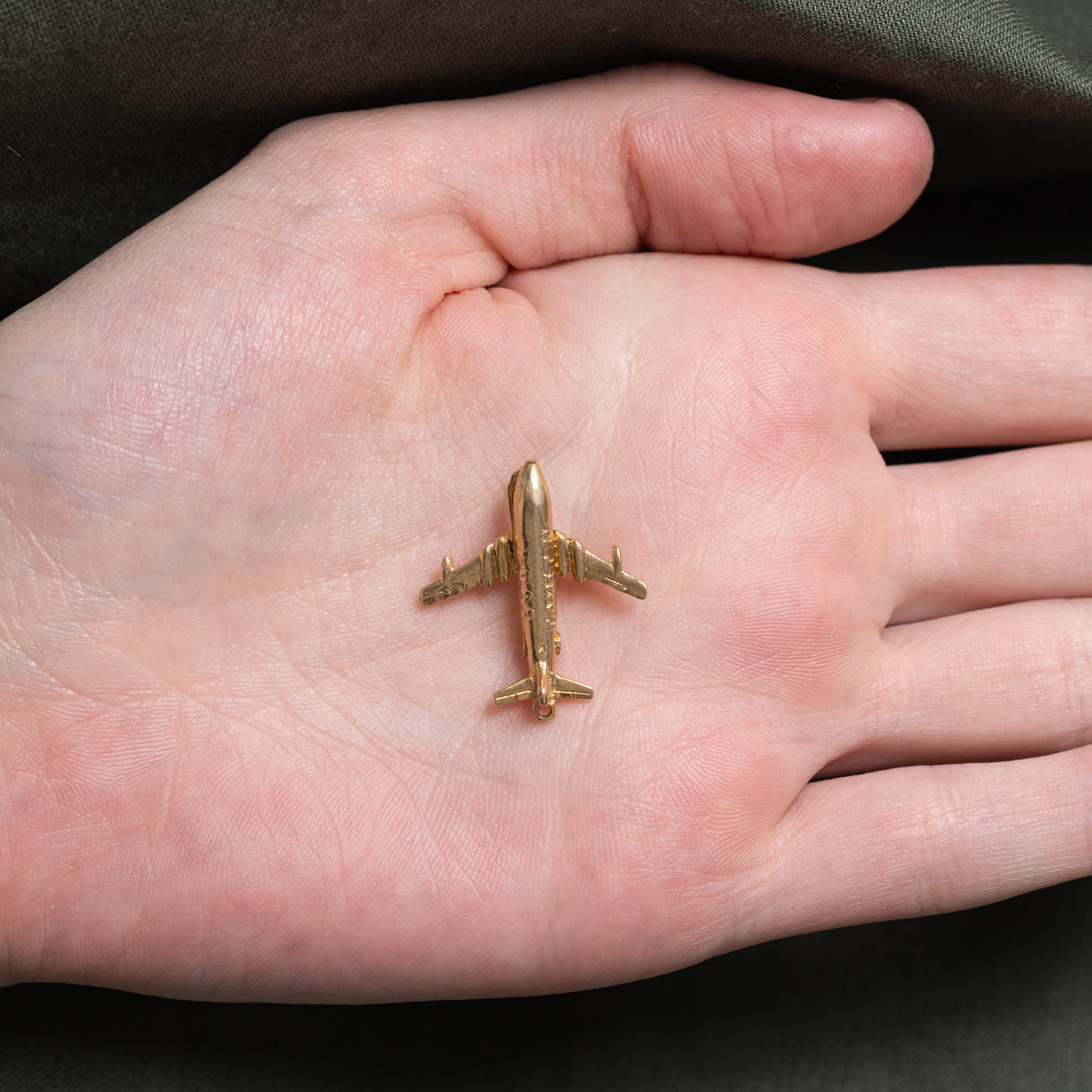 1964 London 9k Yellow Gold Comet IV Airplane Charm