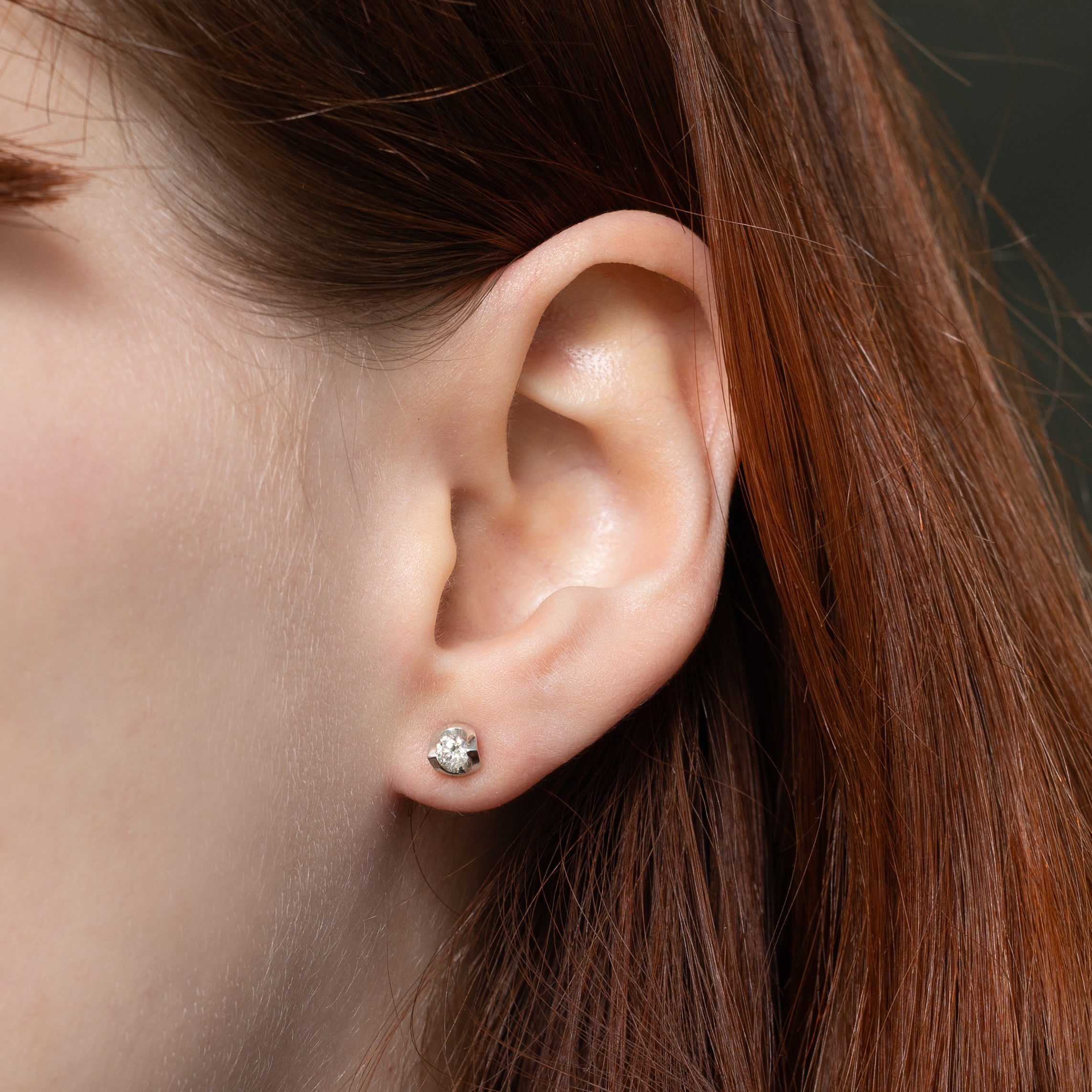 Tension Set Diamond Stud Earrings | 0.25ctw