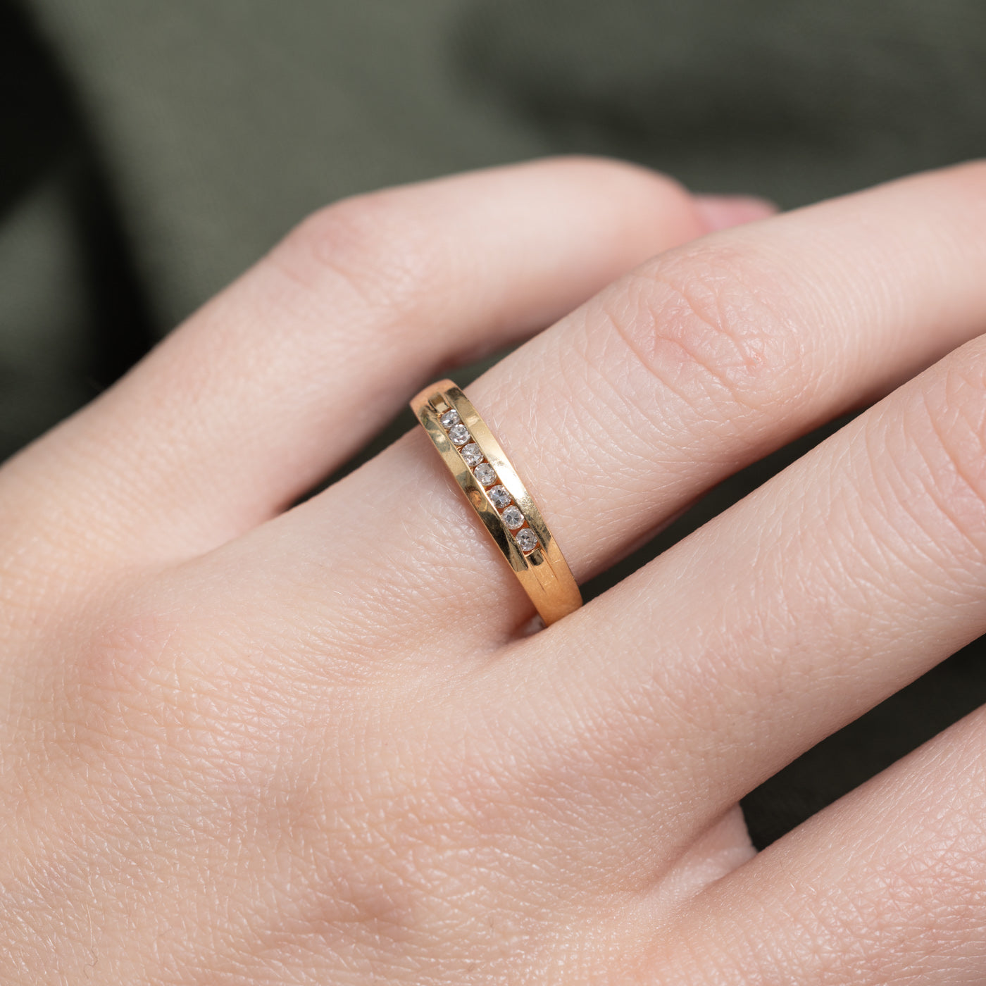 Channel Set Diamond Band | 0.07ctw | SZ 6.25 |