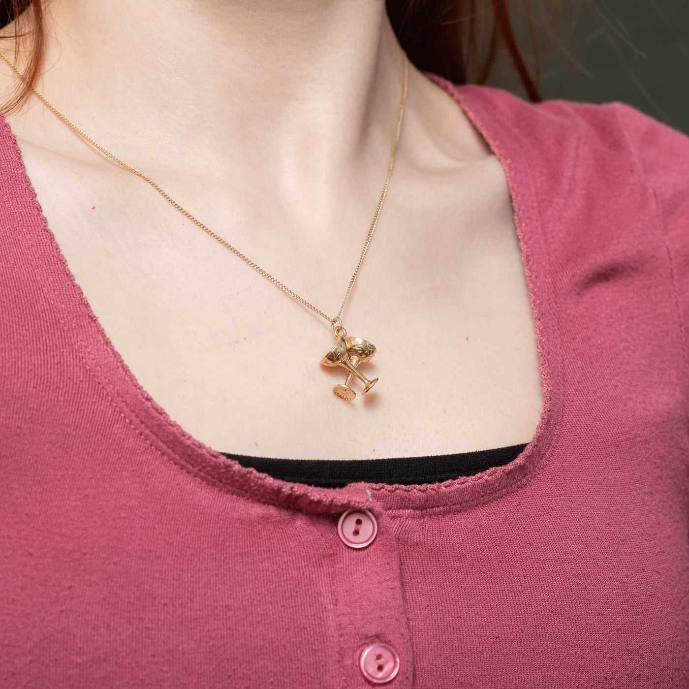 10k Yellow Gold Cups Charm