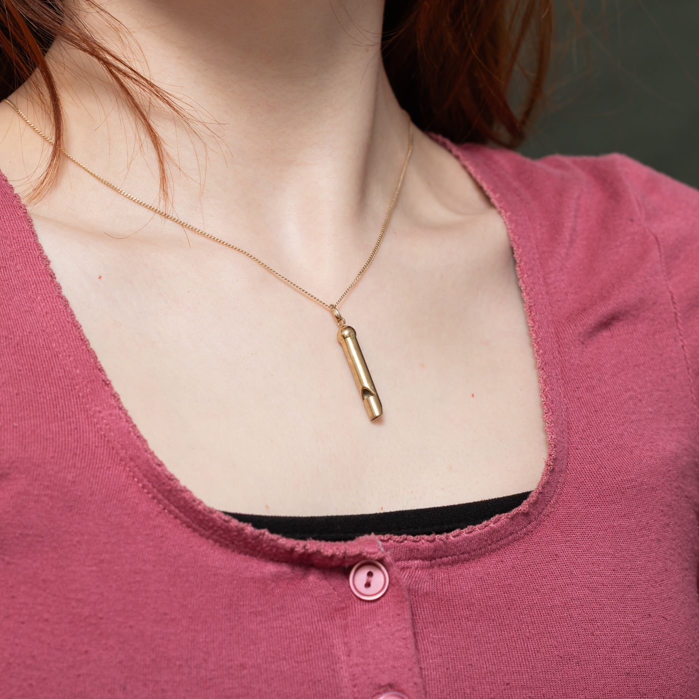 8k Yellow Gold Whistle Charm