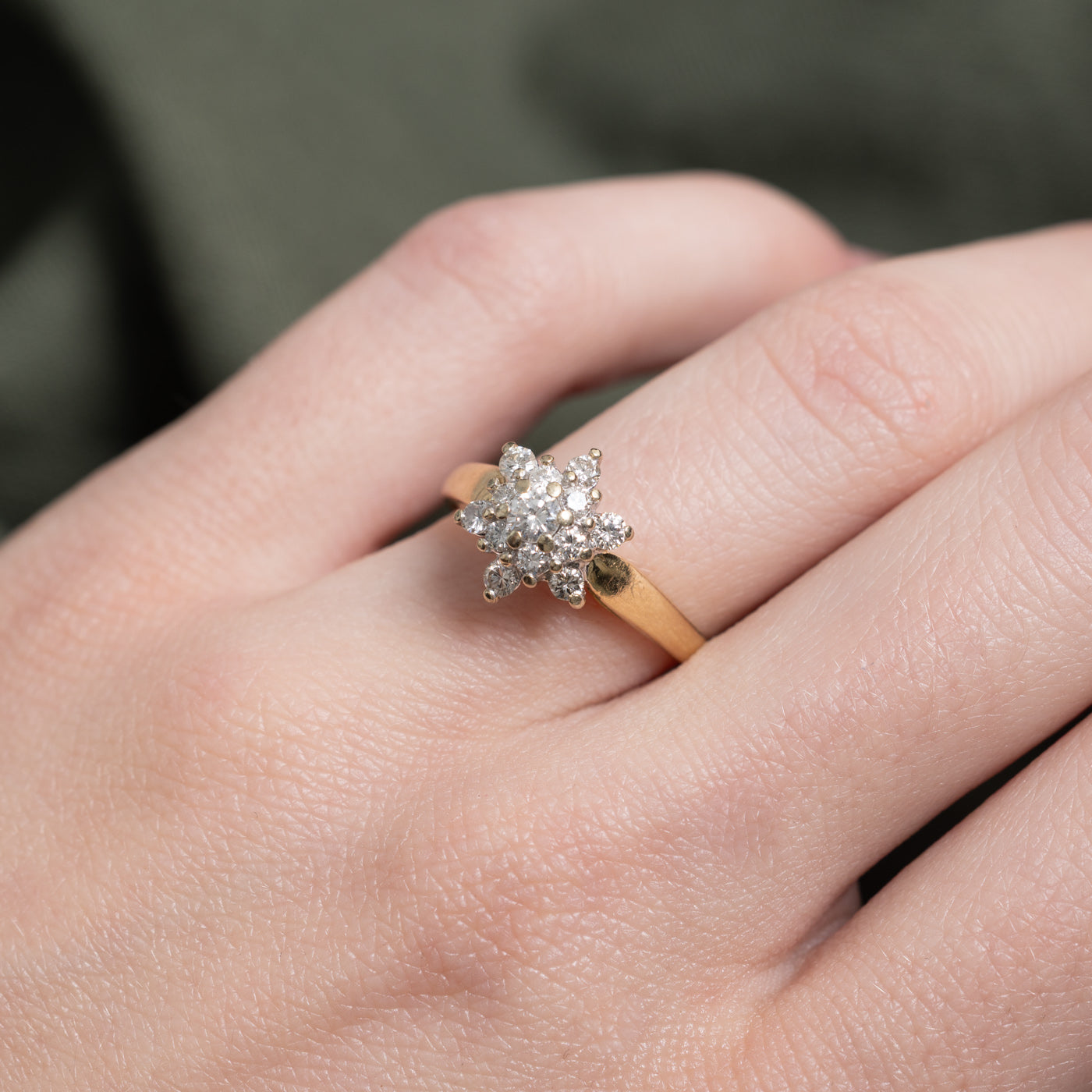 Diamond Petal Cluster Ring | 0.42ctw | SZ 6.25 |
