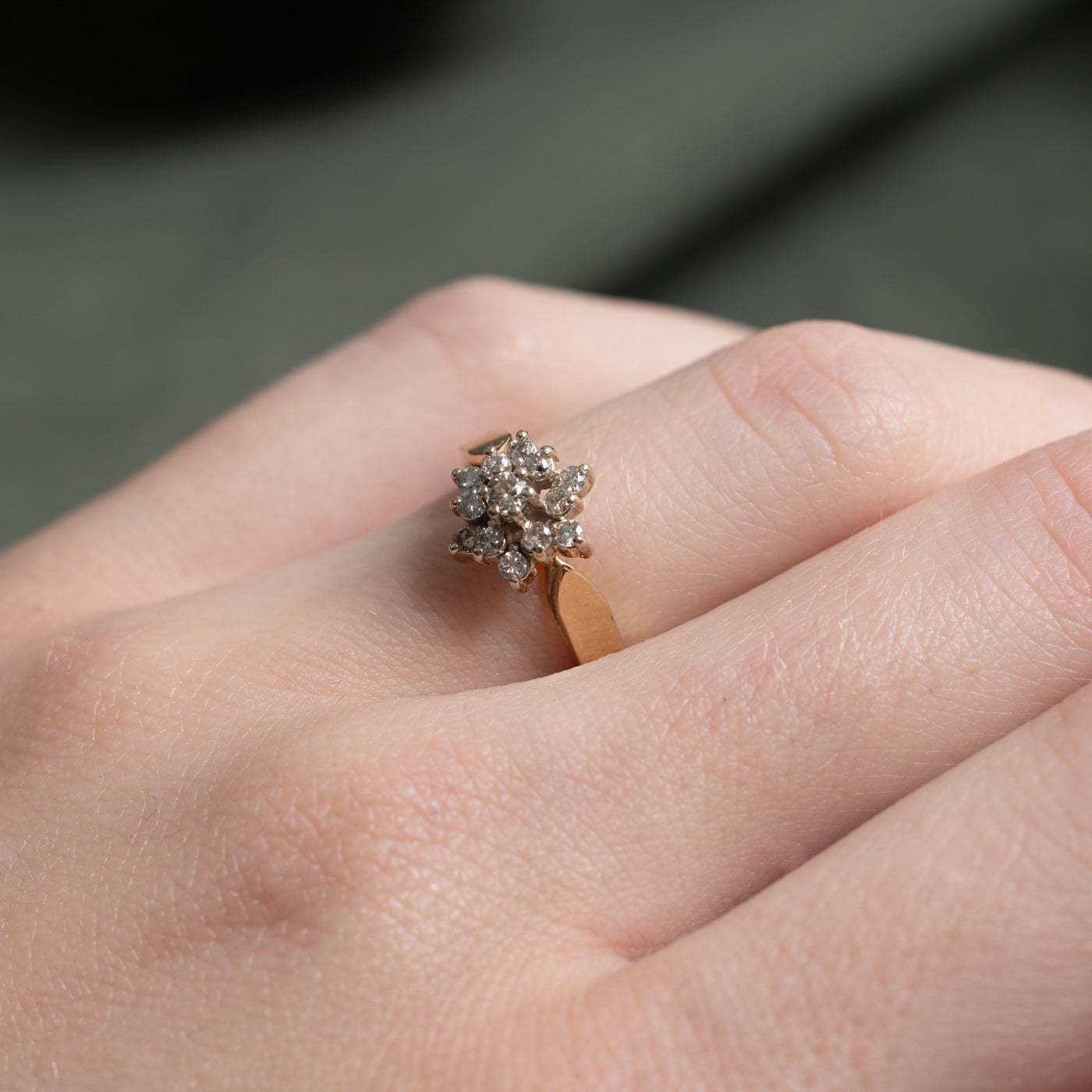 Diamond Petal Cluster Ring | 0.23ctw | SZ 5.0 |