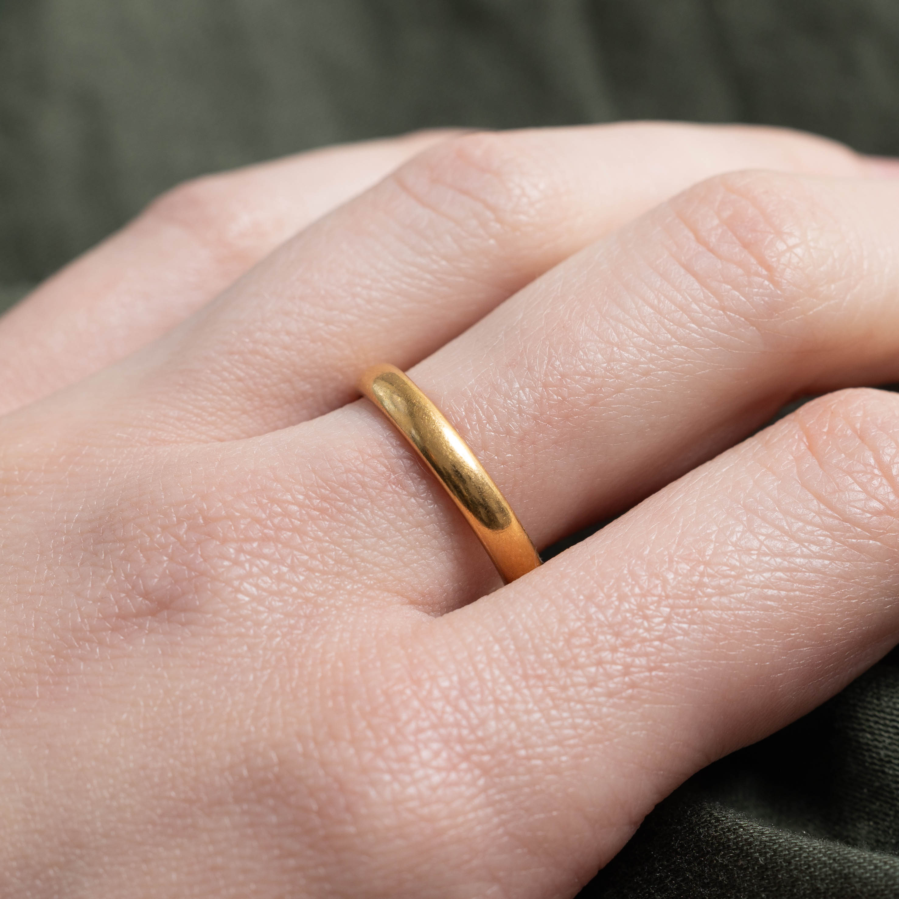 1953 Birmingham 22k Yellow Gold Band | 3.25mm | SZ 7