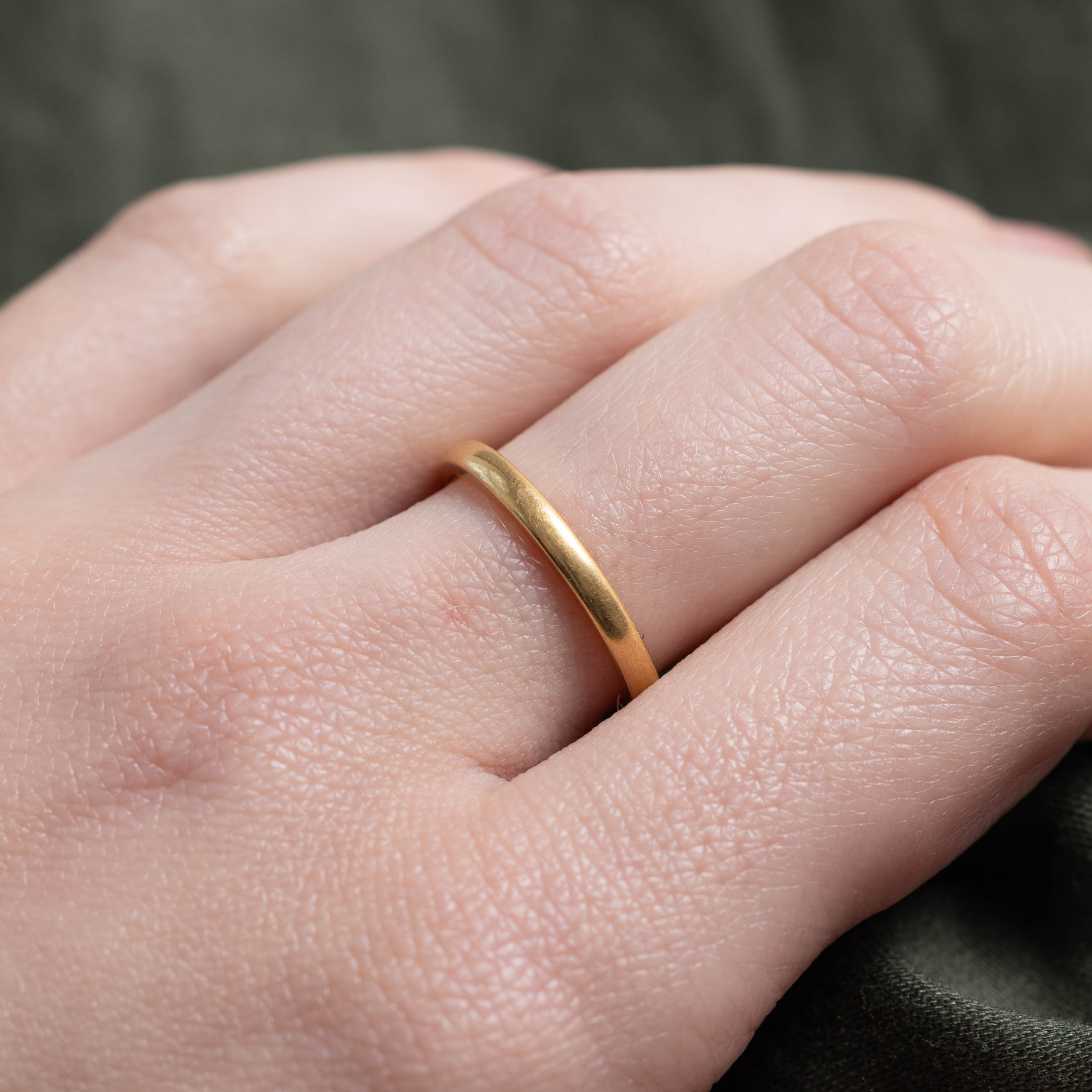 1930 Birmingham UK Yellow Gold Band | 2.25mm | SZ 5.75