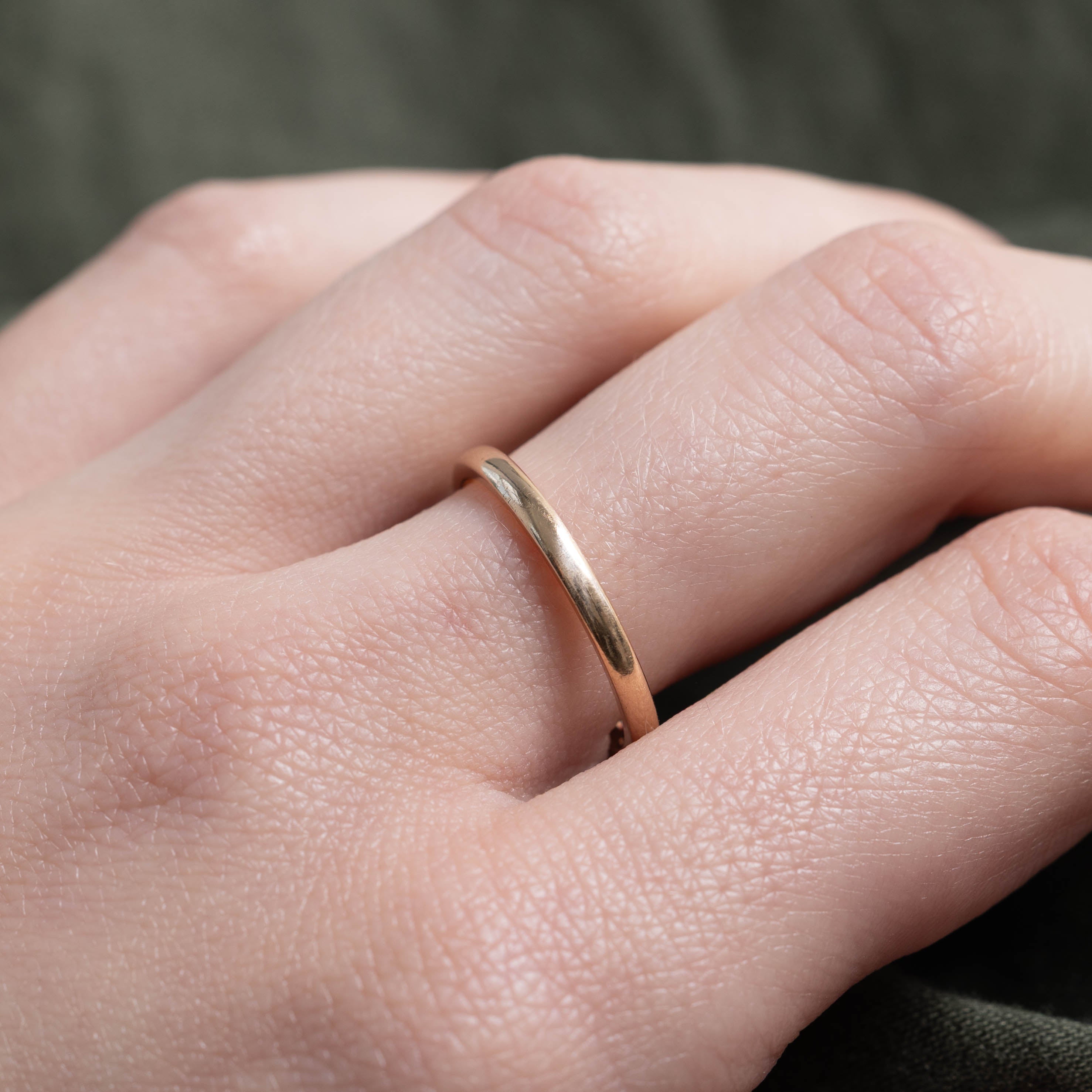 1950 Birmingham UK Wartime Utility Wedding Band | 2.00mm | SZ 7.25