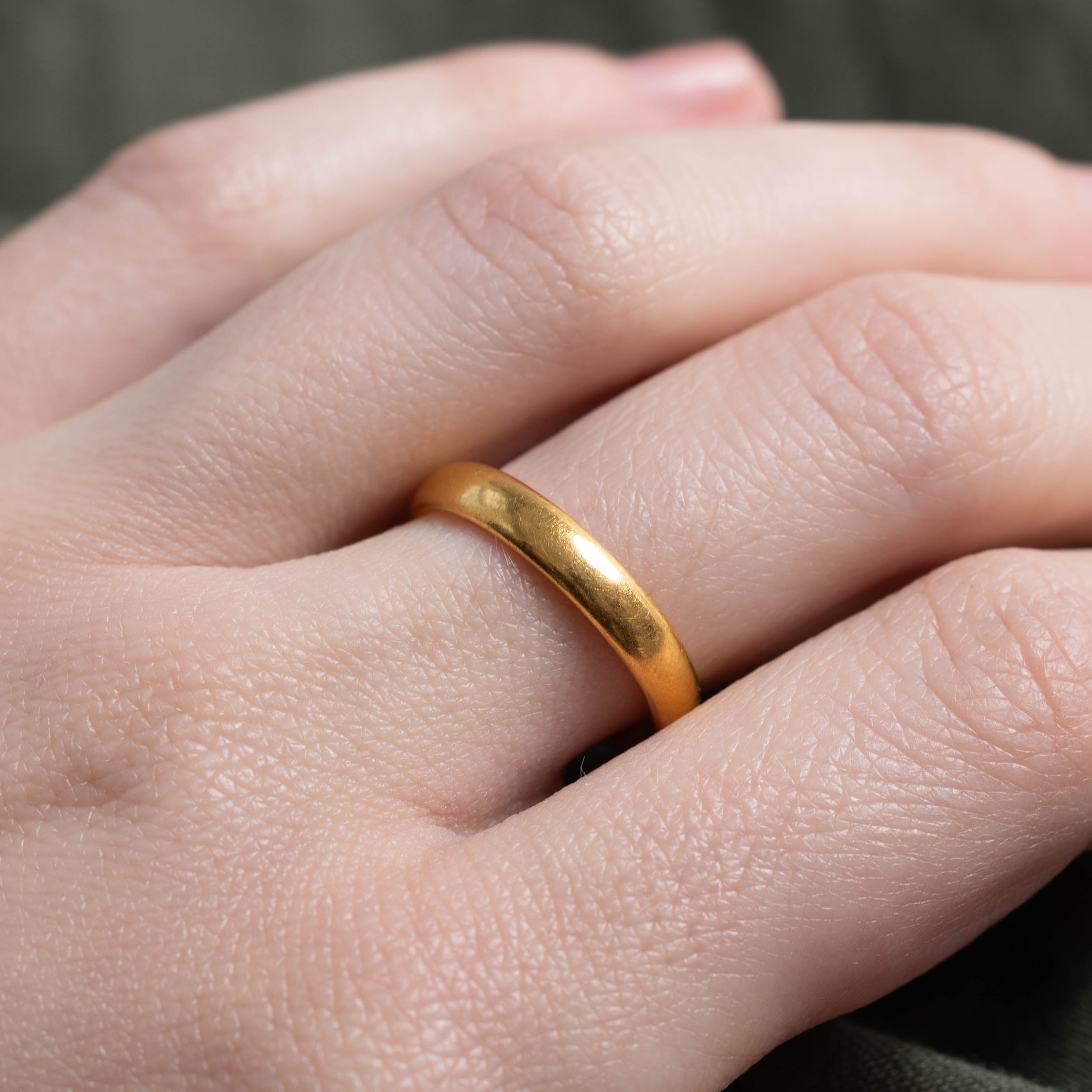 1925 Birmingham 22k Yellow Gold Band | 3.75mm | SZ 7