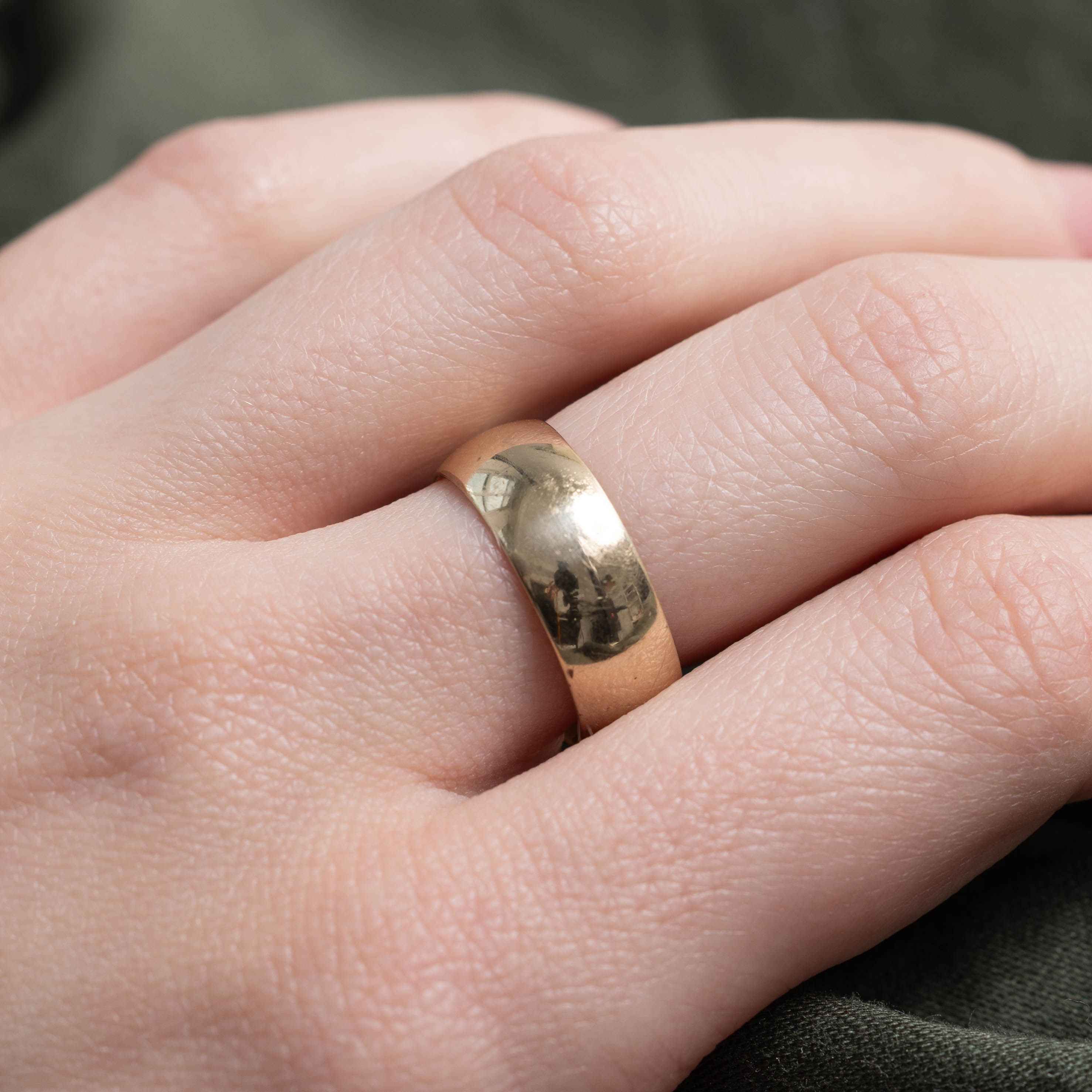 10k Yellow Gold Thick Band | 6.85mm | SZ 7