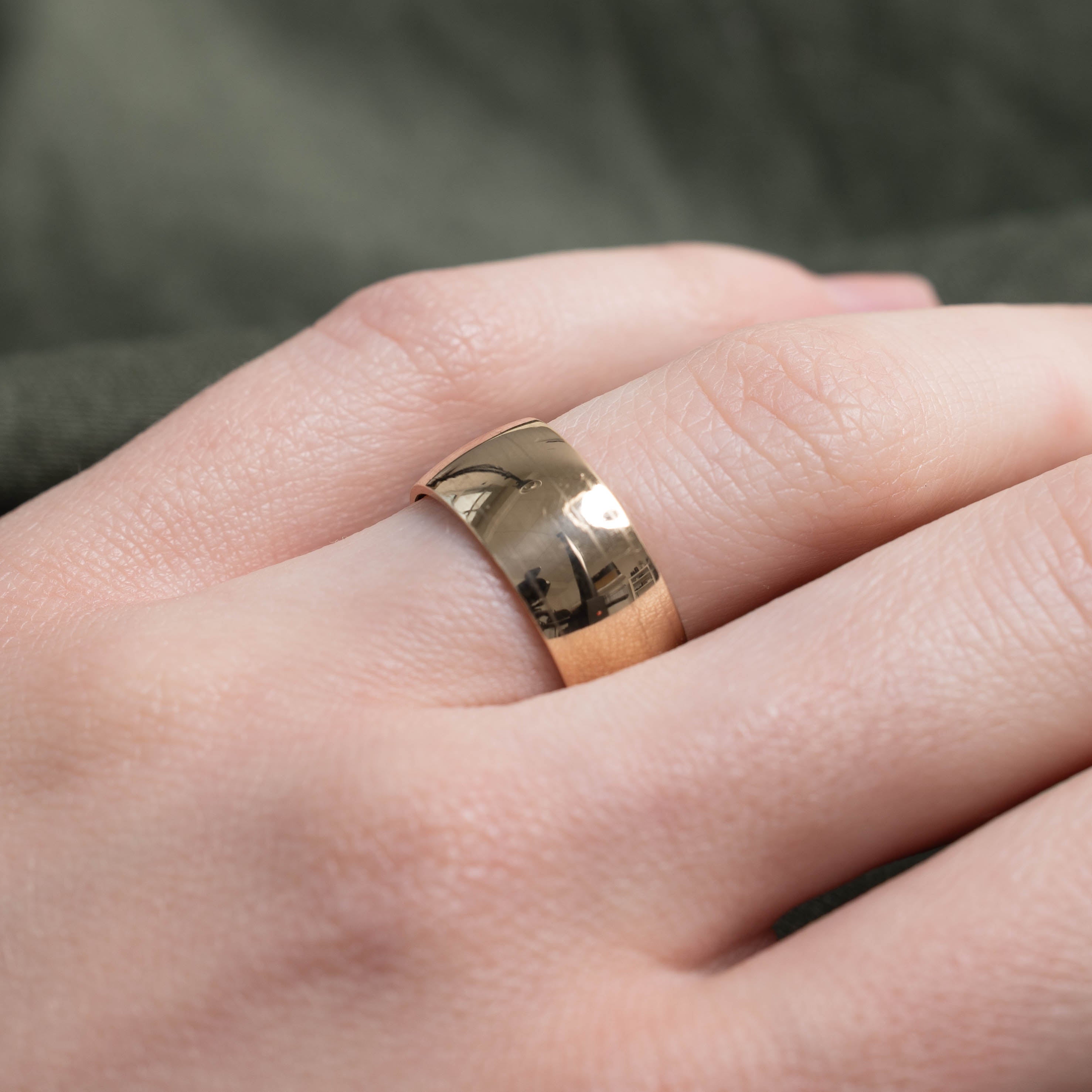 14k Yellow Gold Cigar Band | 7.95mm | SZ 6