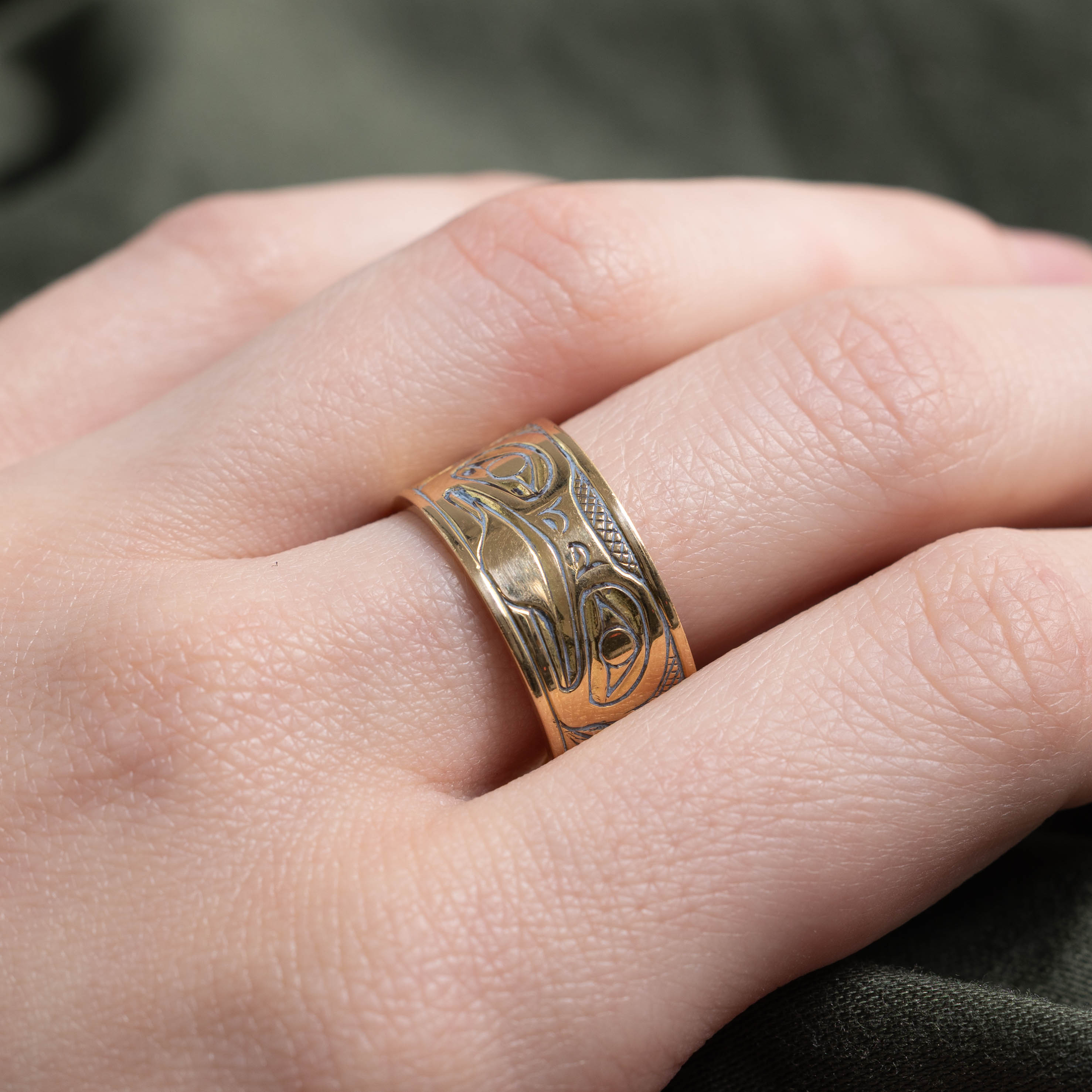 1971 Pacific Northwest Style Engraved Cigar Band | 10.15mm | SZ 7.75