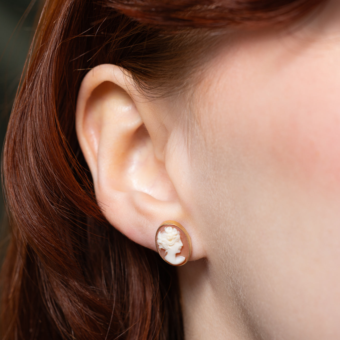 Cameo Shell Stud Earrings | 4.00ctw
