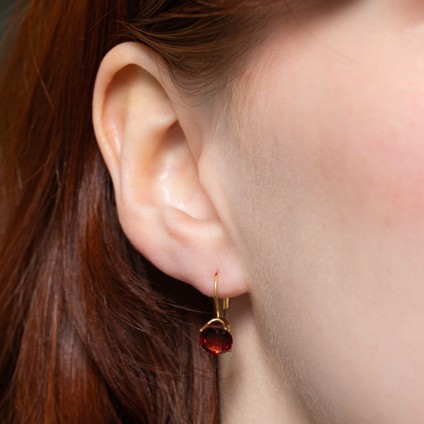 18K Garnet Drop Earrings | 4.00ctw