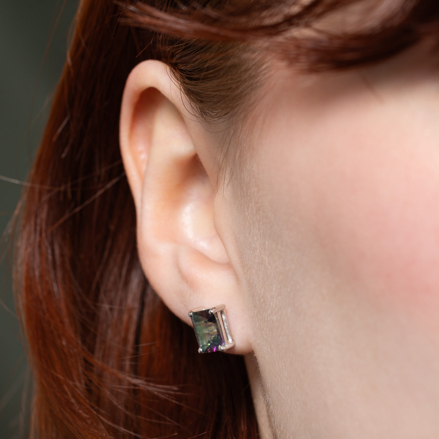 14K Mystic Topaz Stud Earrings | 3.60ctw