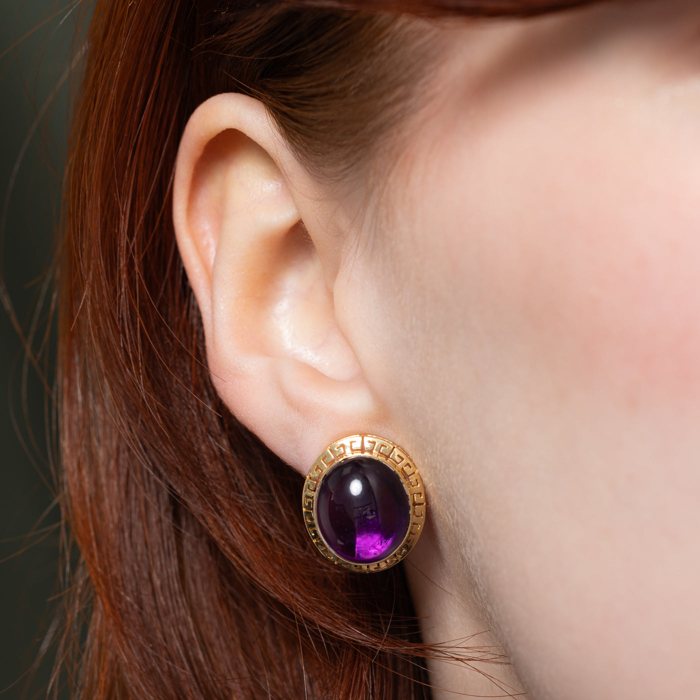 14K Amethyst Stud Earrings | 18.00ctw