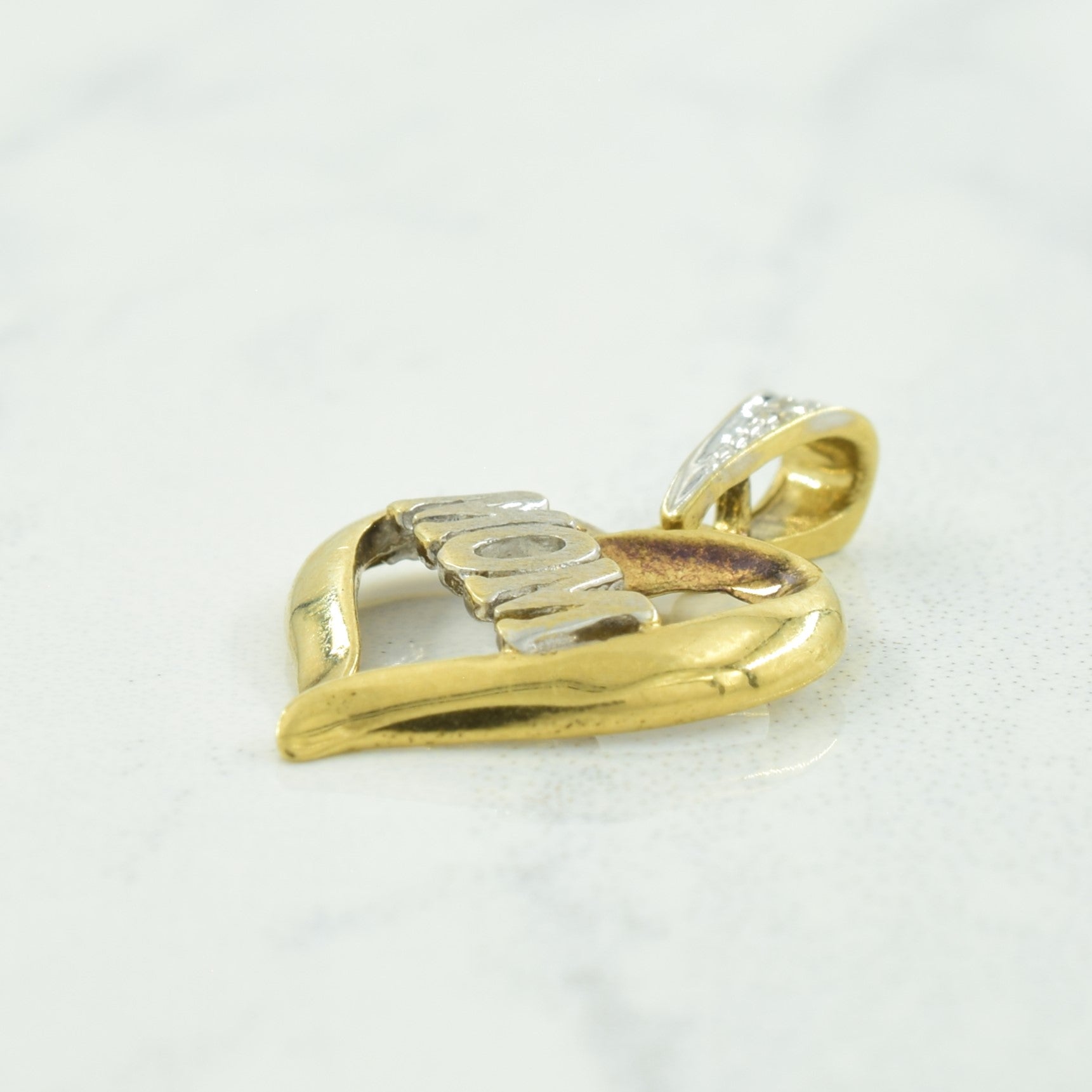 'Mom' Diamond Heart Pendant | 0.01ct | - 100 Ways