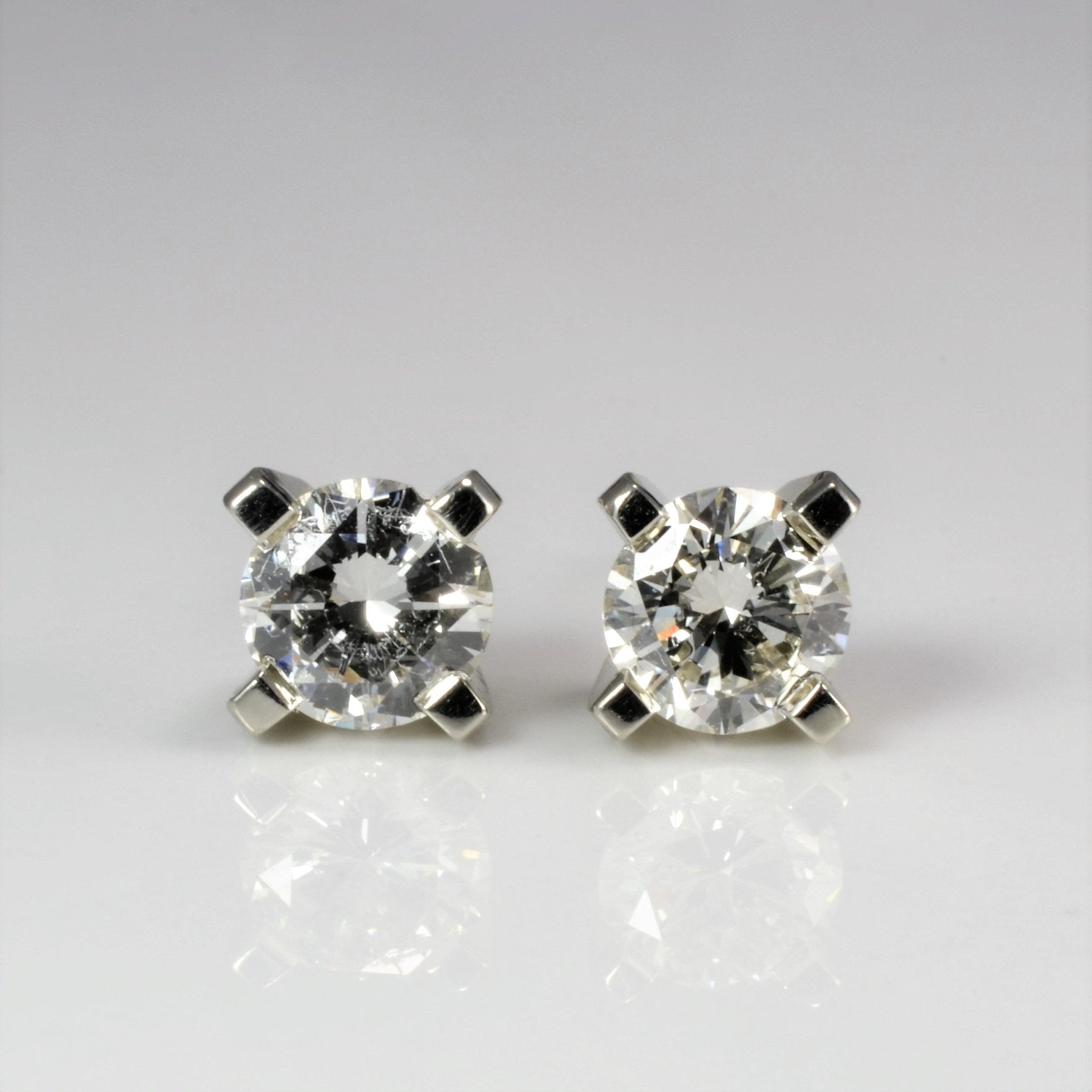 'Montecristo' Solitaire Diamond Stud Earrings | 1.07 ctw | - 100 Ways