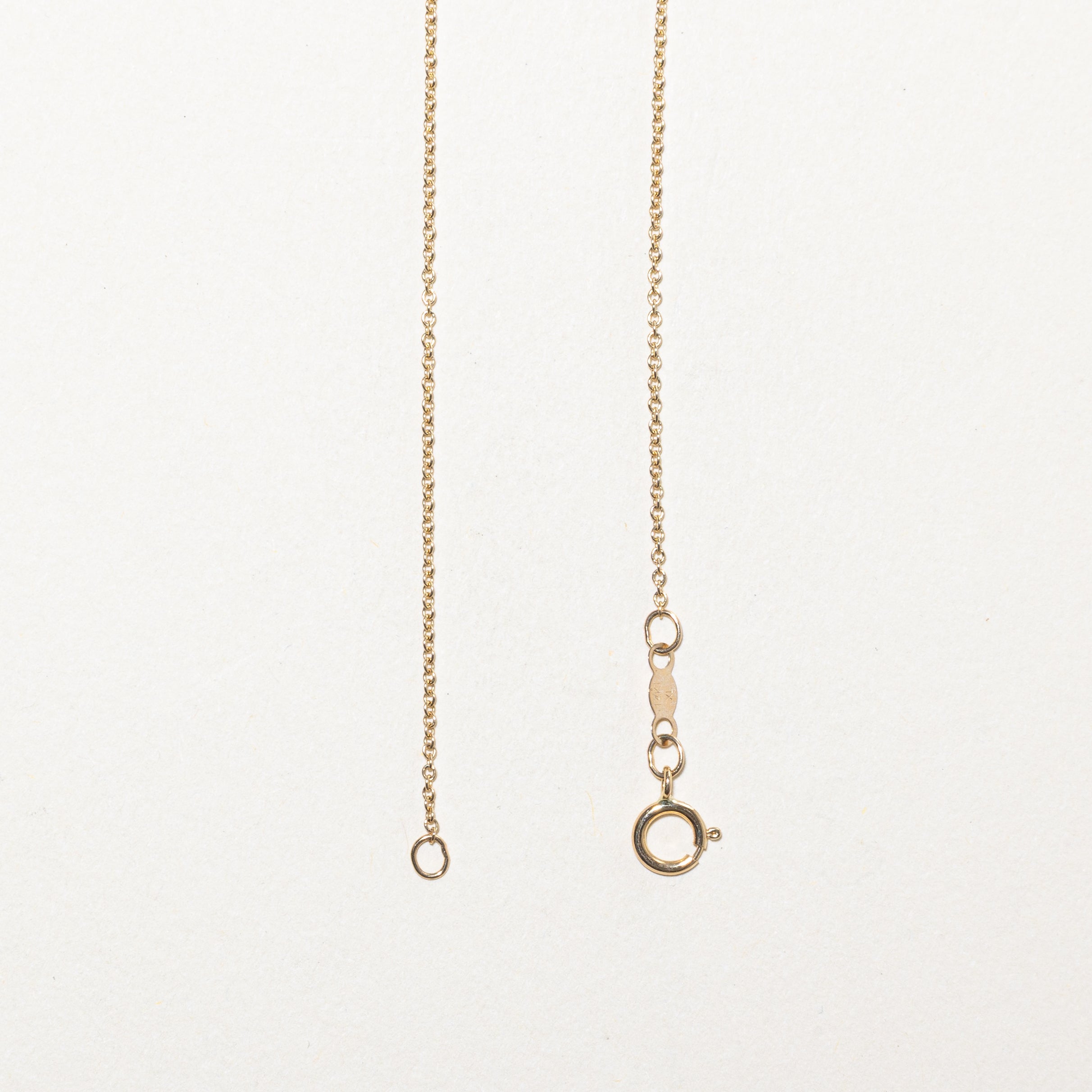 '100 Ways' Three Stone Diamond Cable Link Fixed Pendant Necklace | 0.35ct | 17"