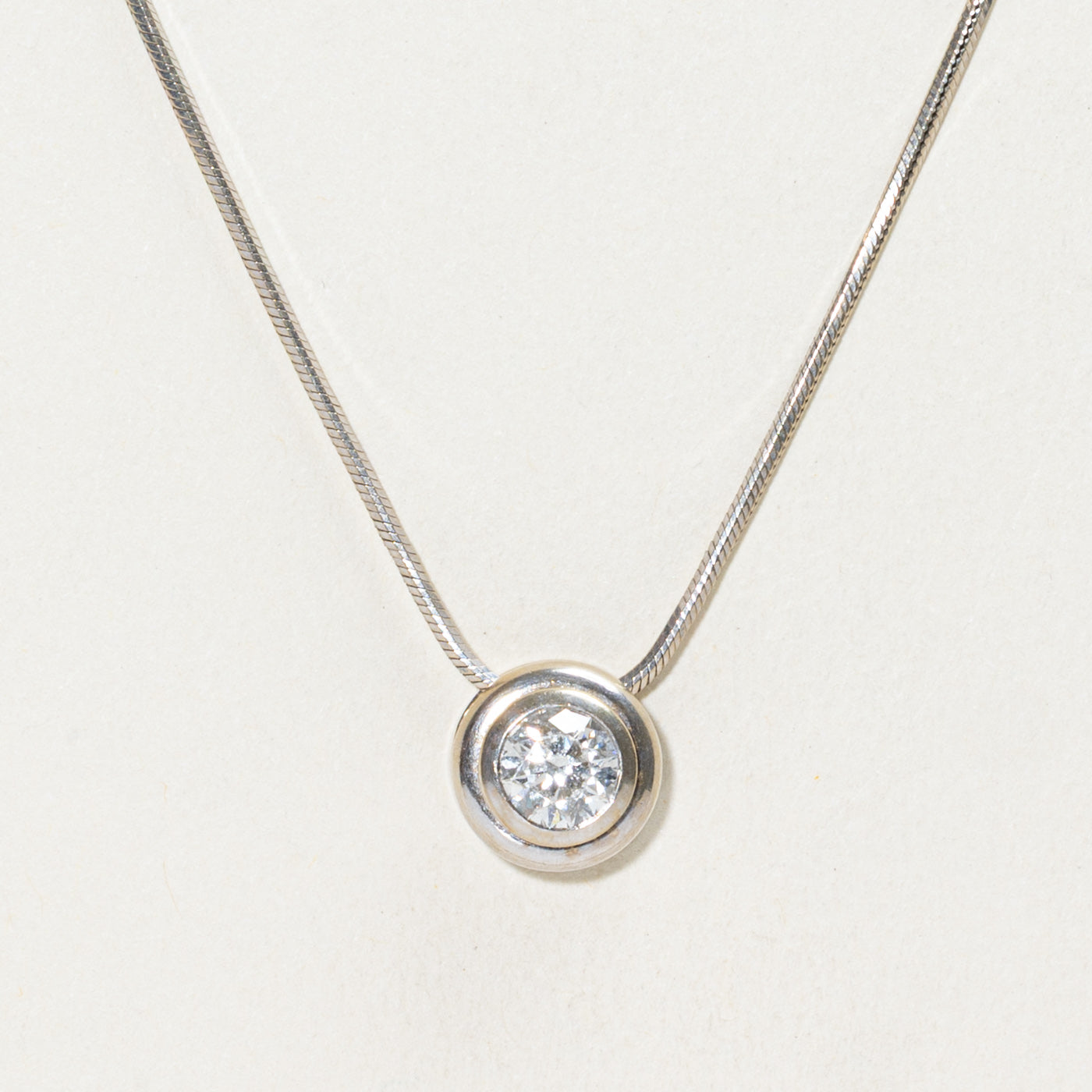 Collier chaîne serpent serti de diamants | 0,81 ct, 50,8 cm |