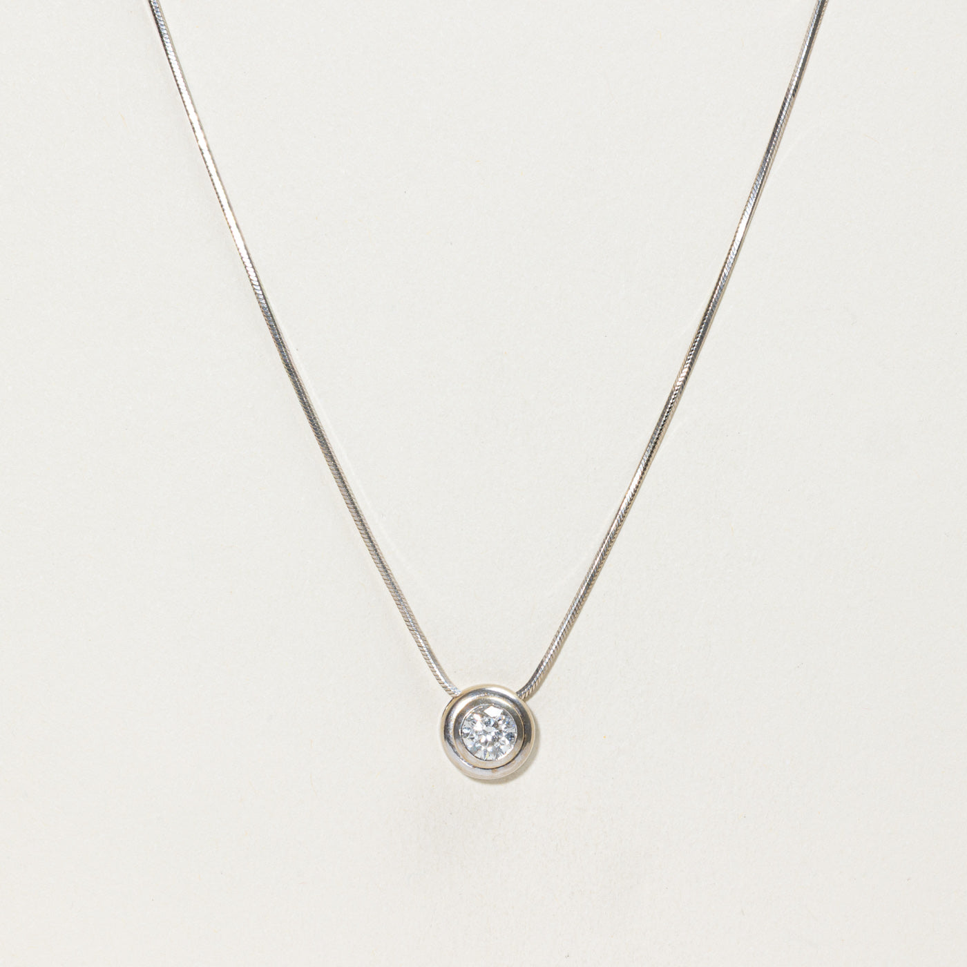 Bezel Set Diamond Snake Chain Necklace | 0.81 ct, 20''|