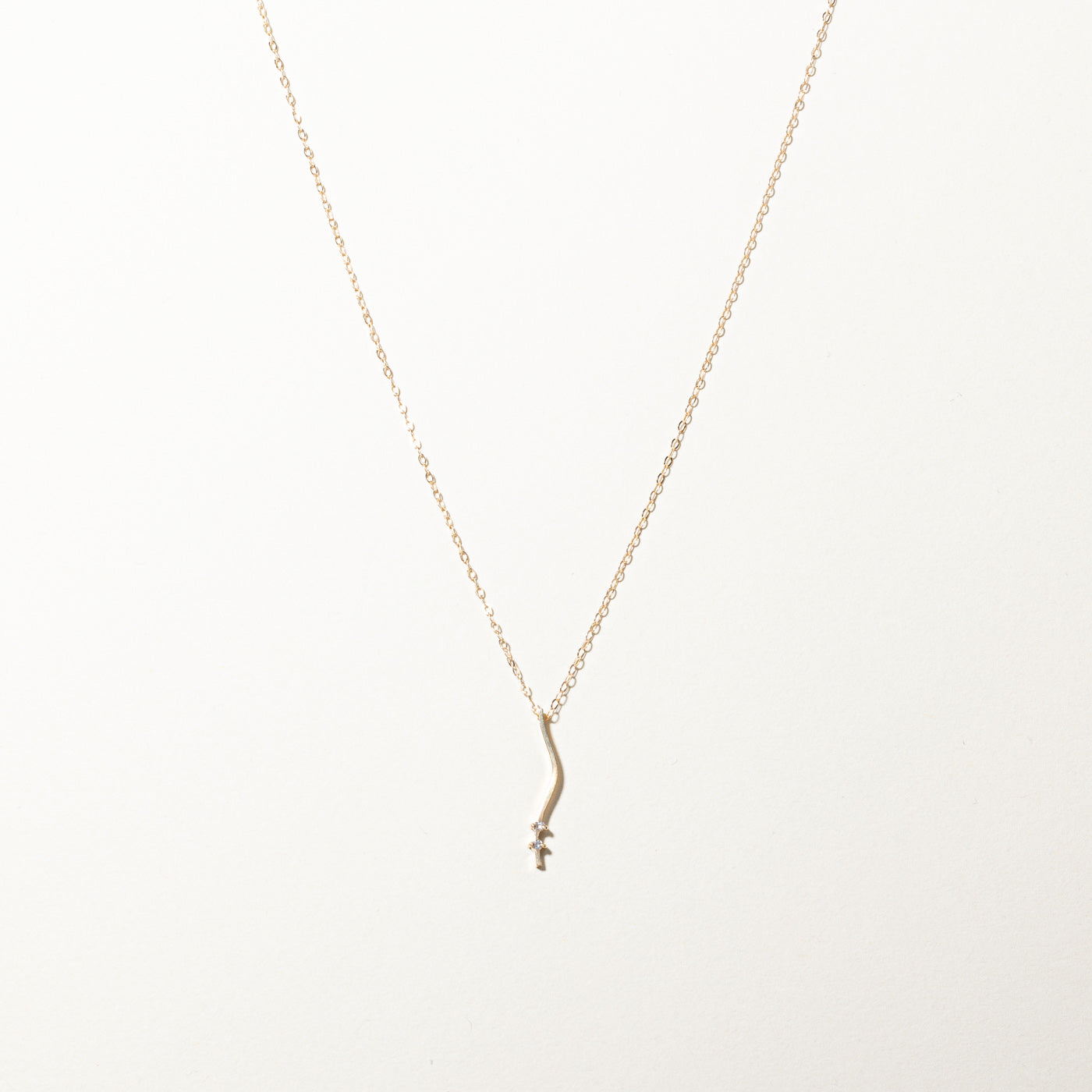 Diamond Journey Pendant Necklace | 0.02ctw | 14"|