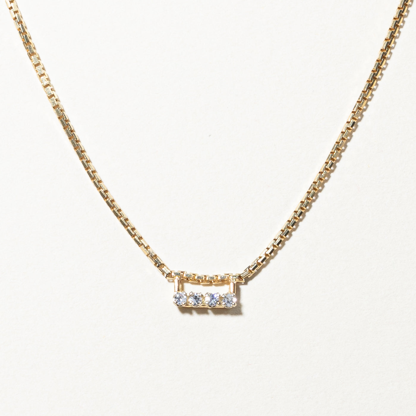 Diamond Box Chain | 0.06ctw | 15"|