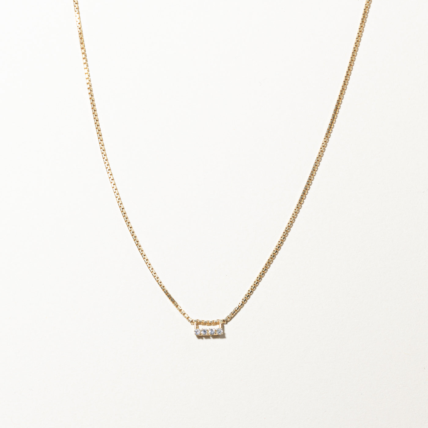 Diamond Box Chain | 0.06ctw | 15"|