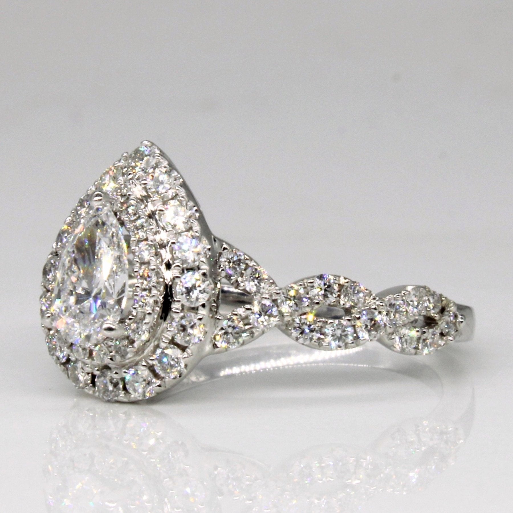 'Neil Lane' Pear Cut Diamond Engagement Ring | 1.20ctw F SI2 | SZ 6.5 | - 100 Ways