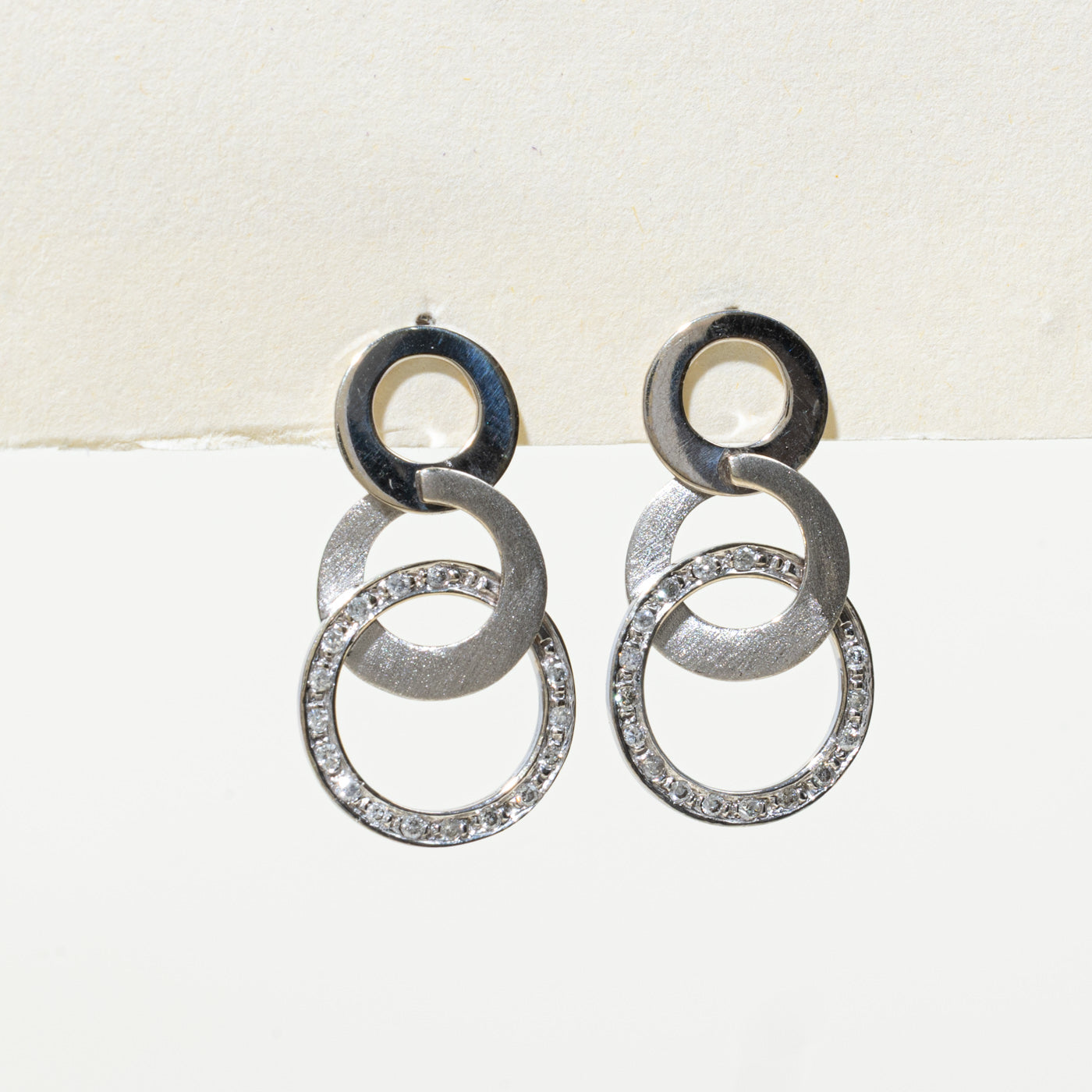 Diamond Circle Drop Earrings | 0.22ctw |
