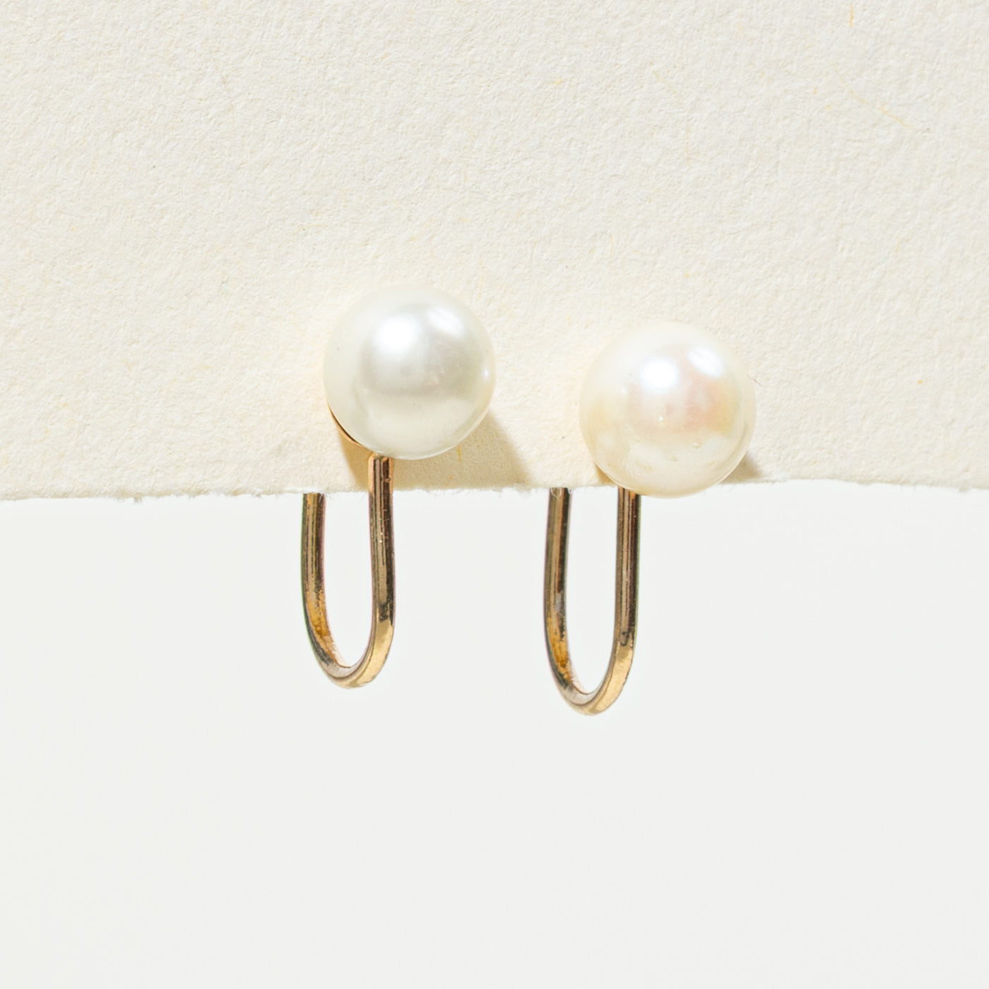 Pearl Screw Back Stud Earrings