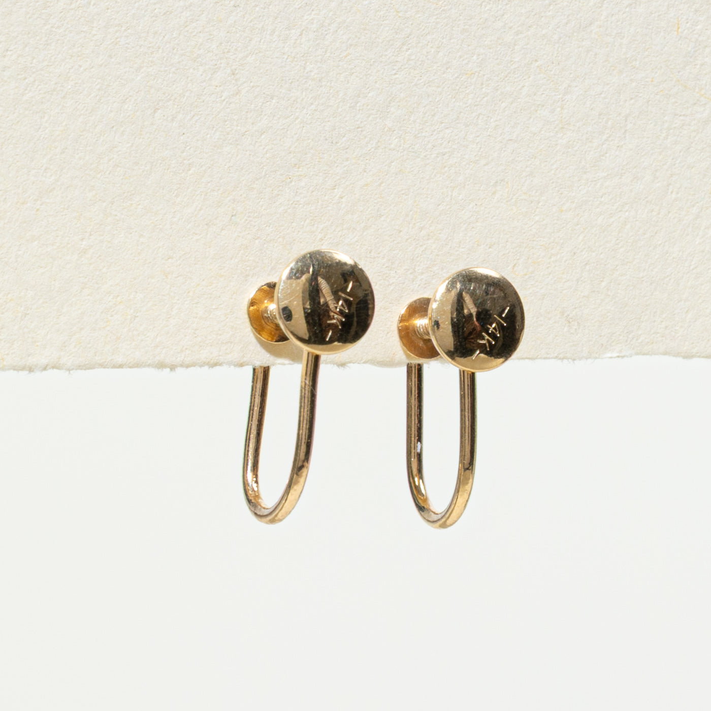 Pearl Screw Back Stud Earrings
