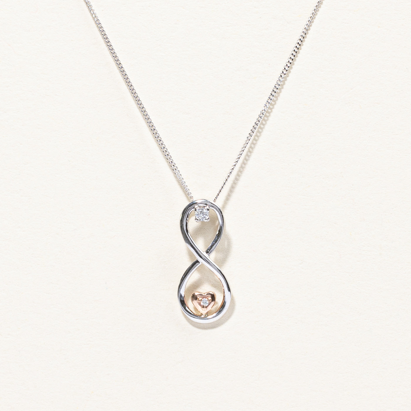 Diamond Infinity Pendant Necklace | 0.04ctw | 18"|