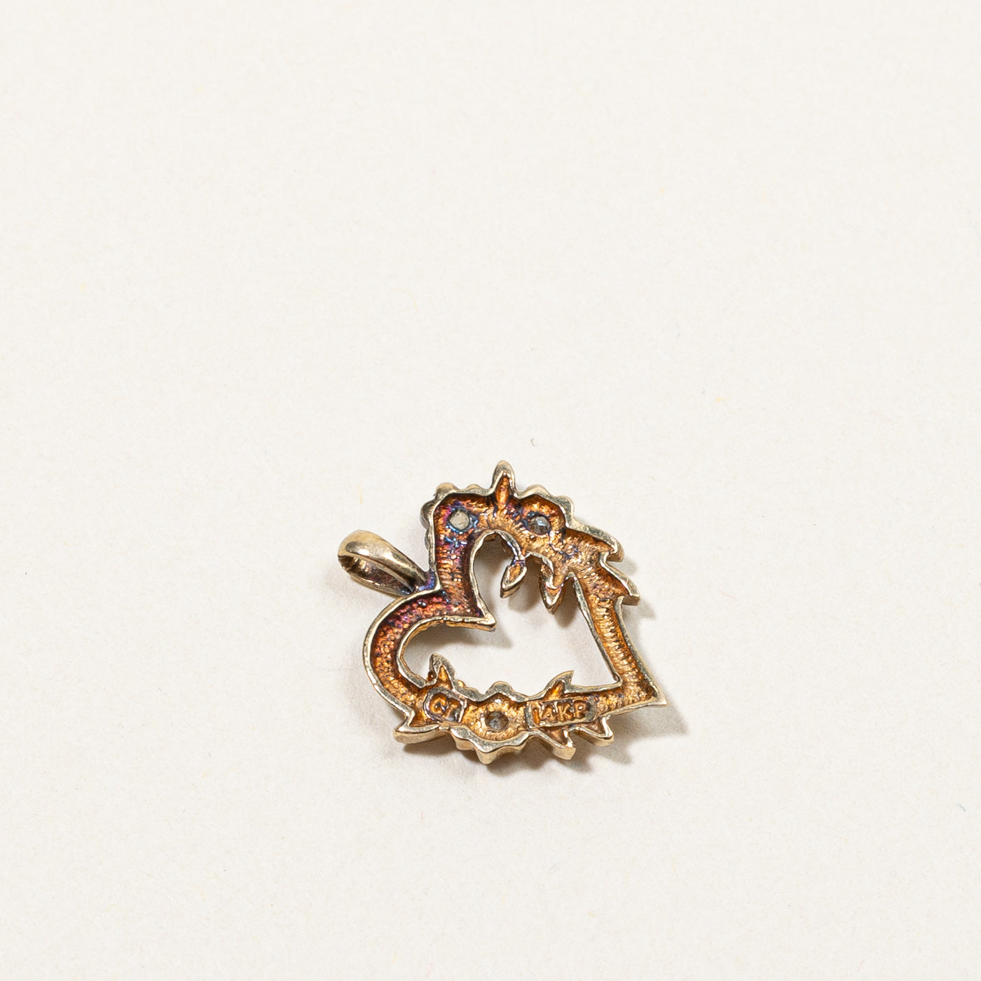 Diamond Floral Heart Pendant | 0.03ctw |