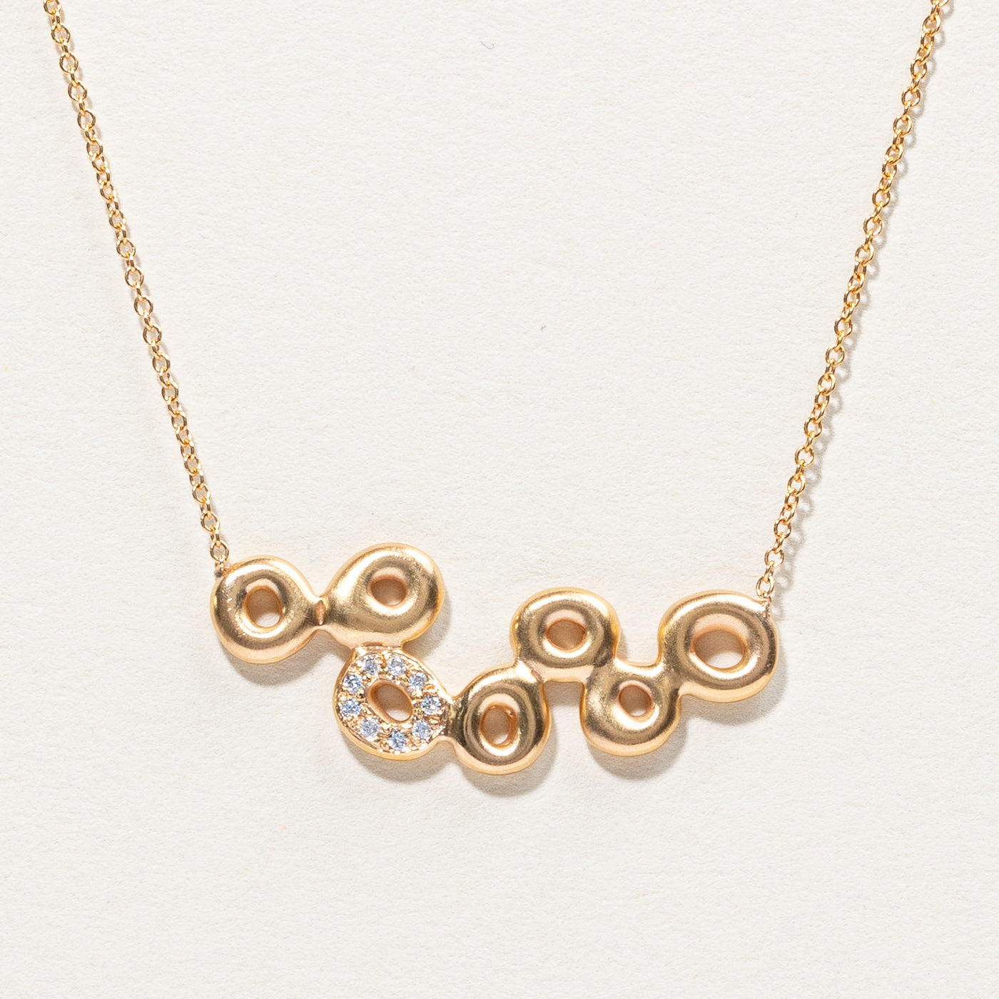 Textured Diamond Necklace | 0.05ctw | 16"|