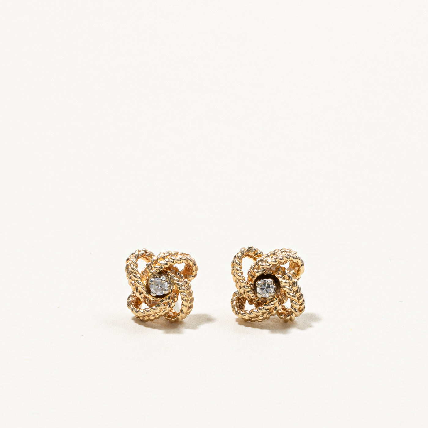 Interlocking Diamond Earrings | 0.04ctw |