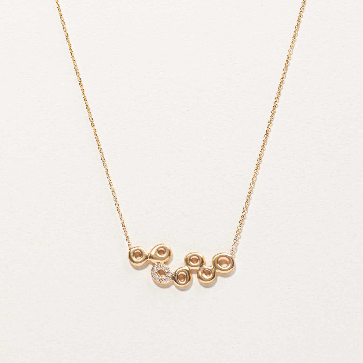 Textured Diamond Necklace | 0.05ctw | 16"|