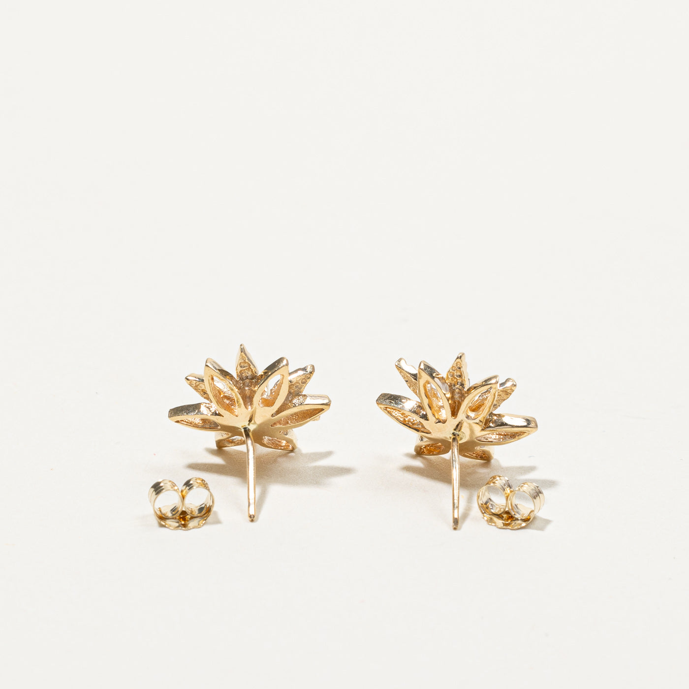Flower Design Diamond Stud Earrings | 0.04ctw |