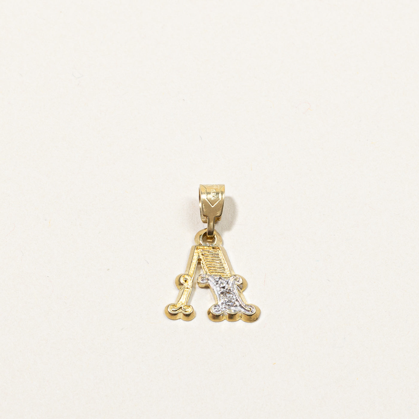 Diamond A Letter Gold Pendant | 0.01ct |