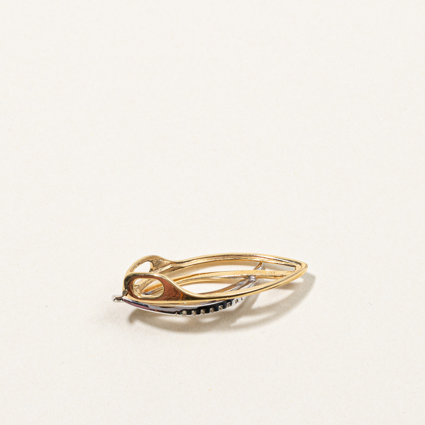Two Tone Gold Diamond Pendant | 0.05ctw |
