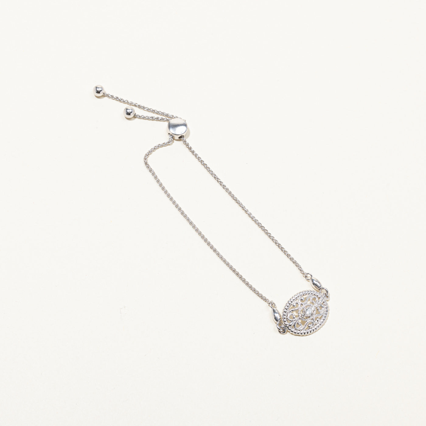 Filigree Diamond Chain Bracelet | 0.06ctw | 9"|