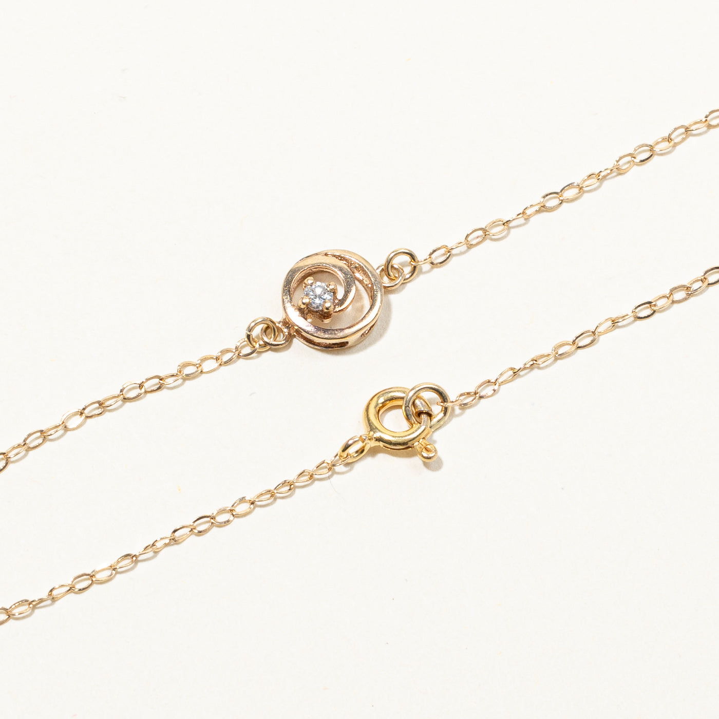 Swirl Diamond Chain Bracelet | 0.05ct | 7"|