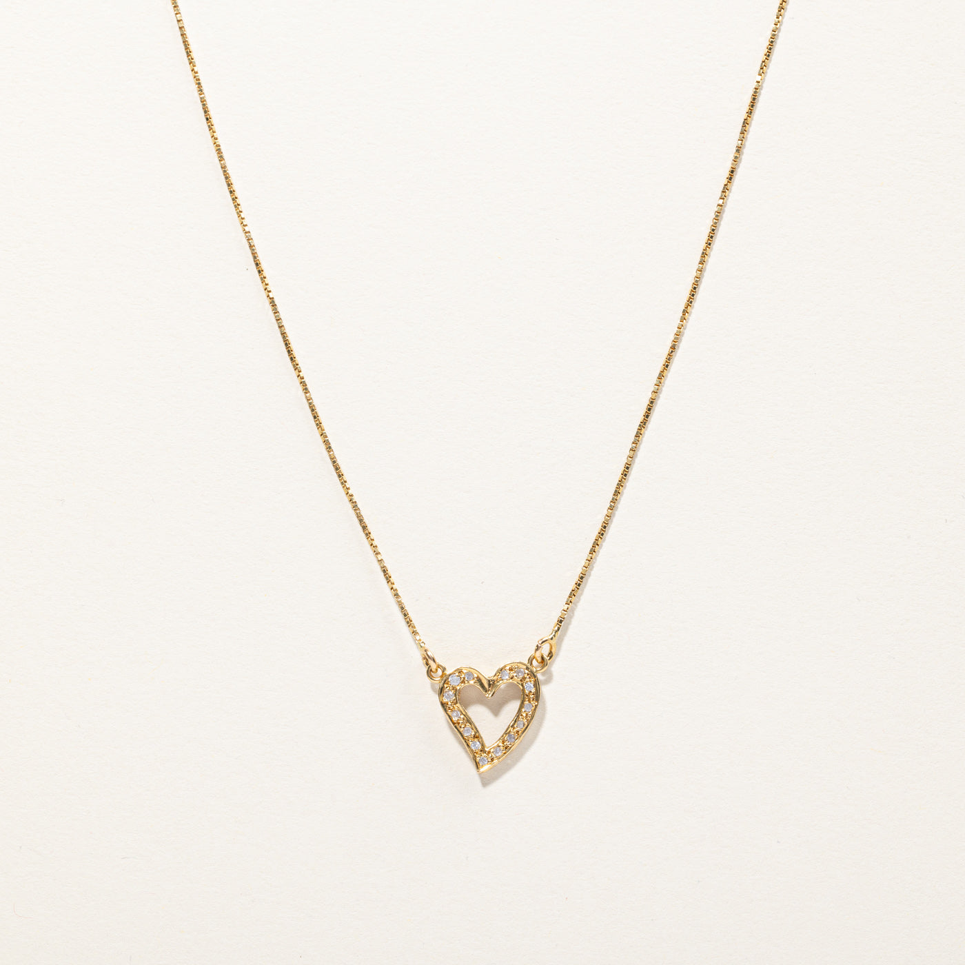 Diamond Heart Pendant Necklace | 0.14ctw | 15"|